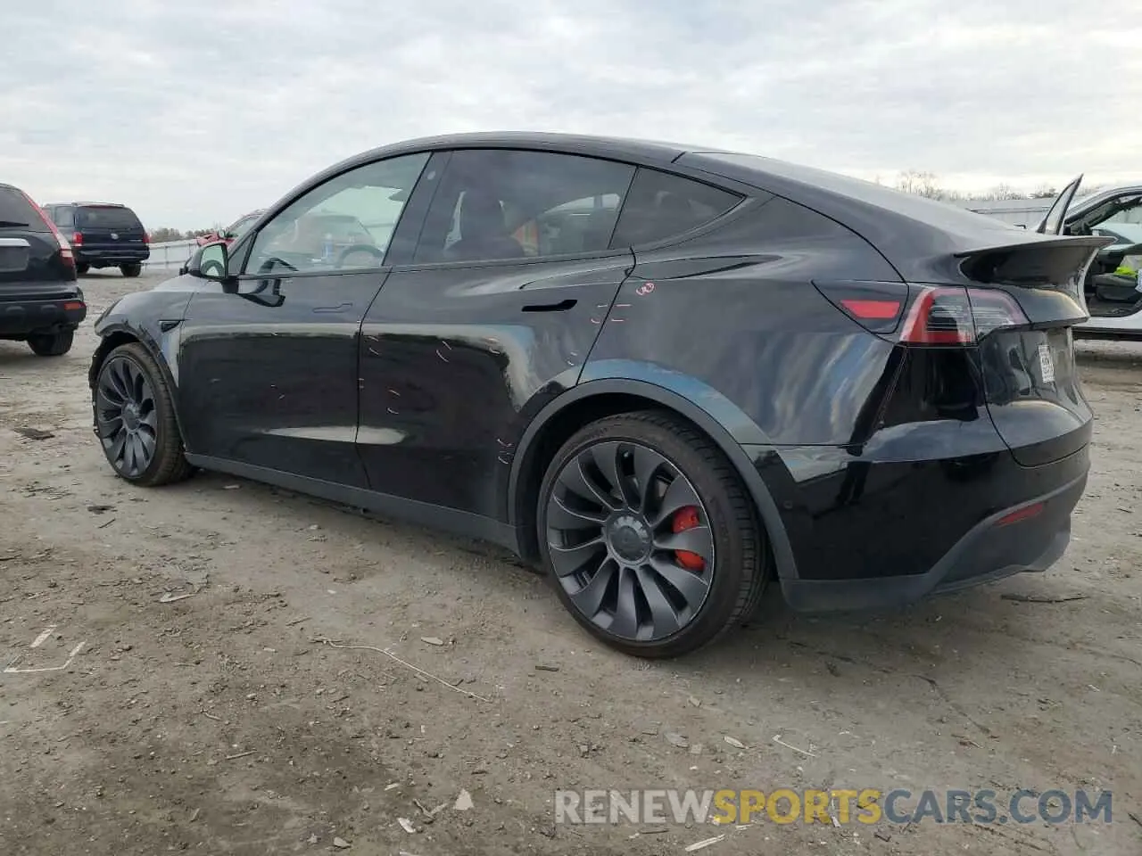 2 Photograph of a damaged car 5YJYGDEF7MF195007 TESLA MODEL Y 2021