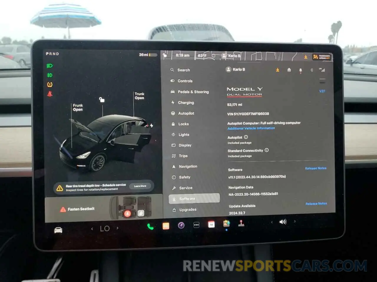 9 Photograph of a damaged car 5YJYGDEF7MF195038 TESLA MODEL Y 2021