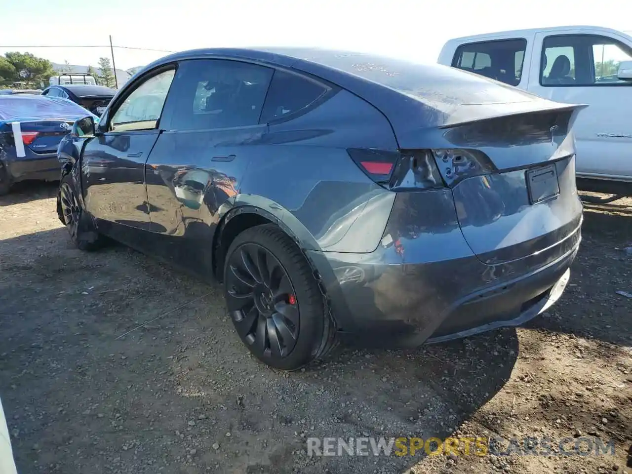 2 Photograph of a damaged car 5YJYGDEF7MF202182 TESLA MODEL Y 2021