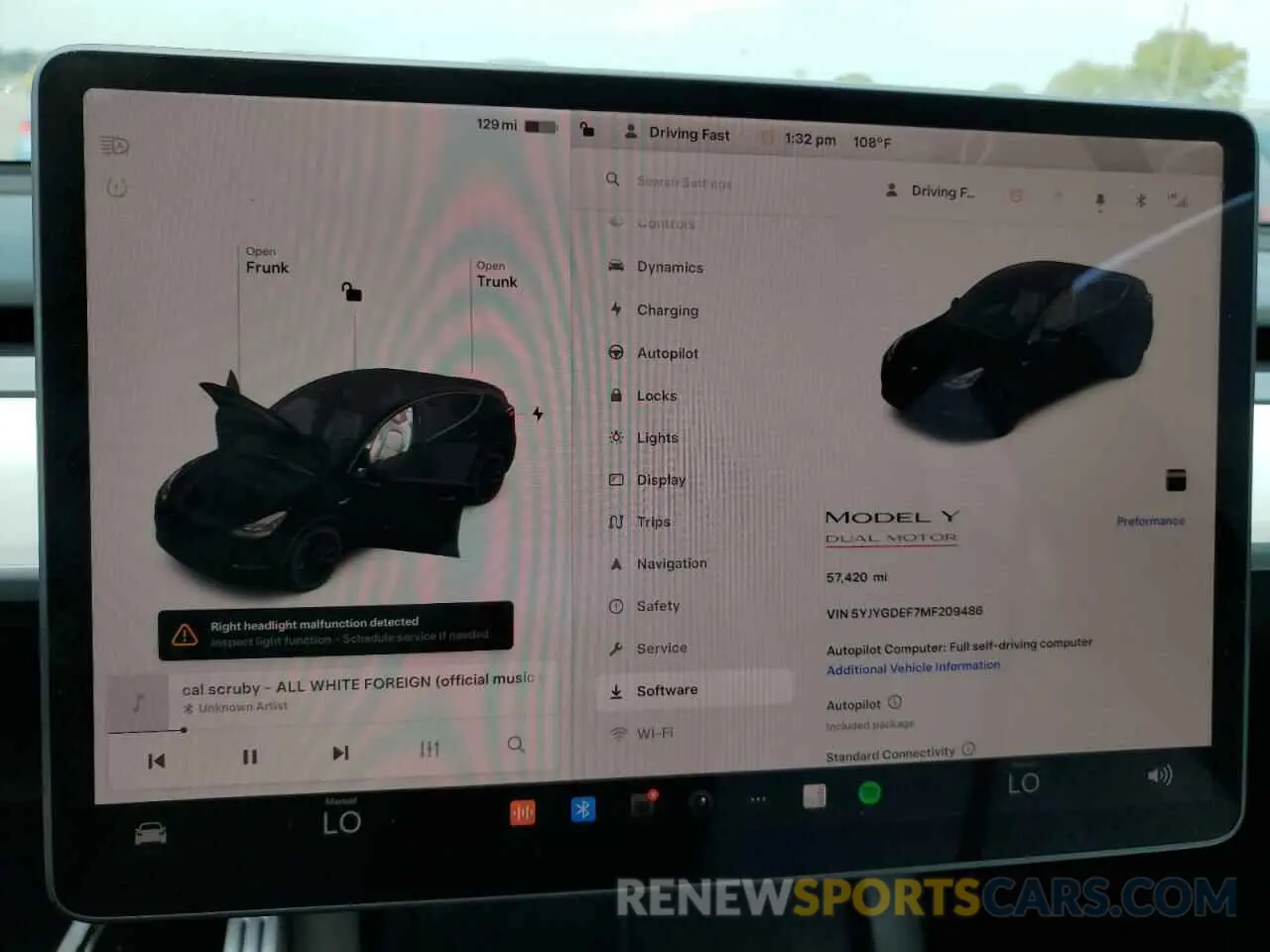 9 Photograph of a damaged car 5YJYGDEF7MF209486 TESLA MODEL Y 2021