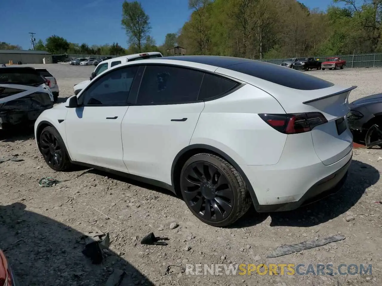2 Photograph of a damaged car 5YJYGDEF7MF269221 TESLA MODEL Y 2021