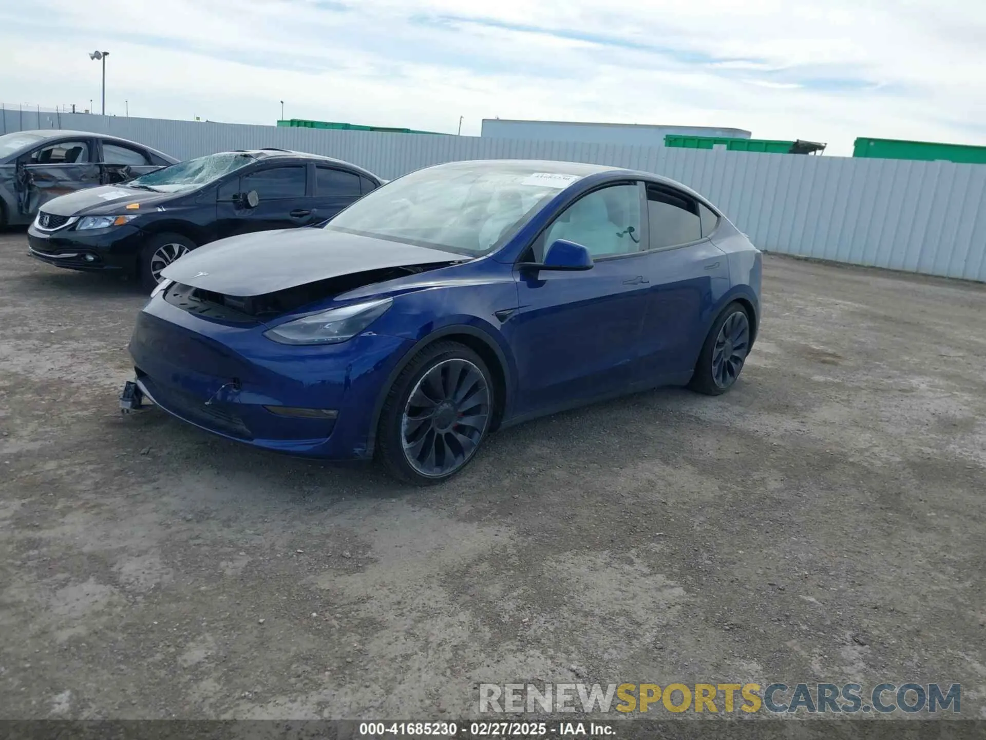 2 Photograph of a damaged car 5YJYGDEF8MF245641 TESLA MODEL Y 2021
