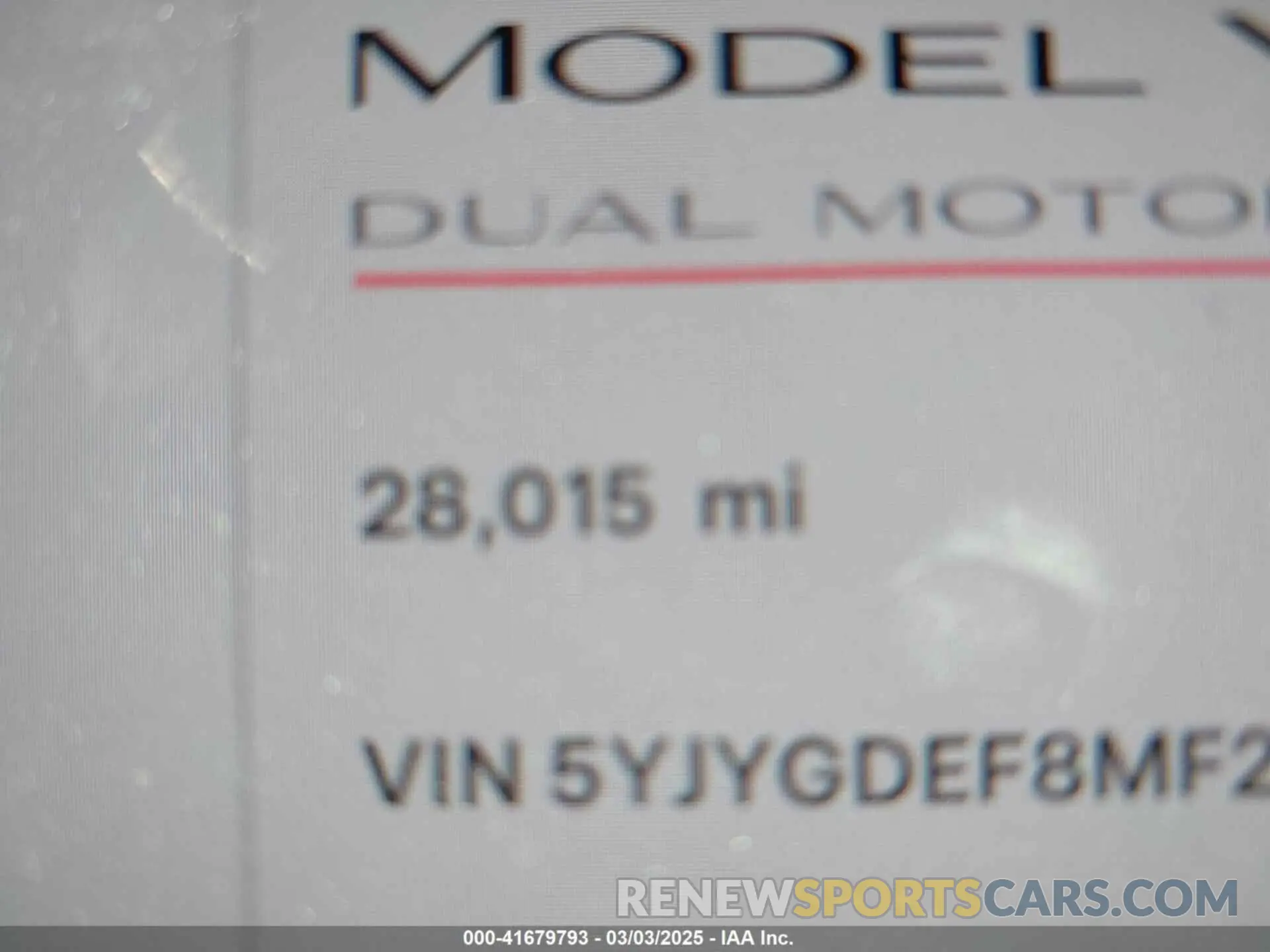 15 Photograph of a damaged car 5YJYGDEF8MF246658 TESLA MODEL Y 2021