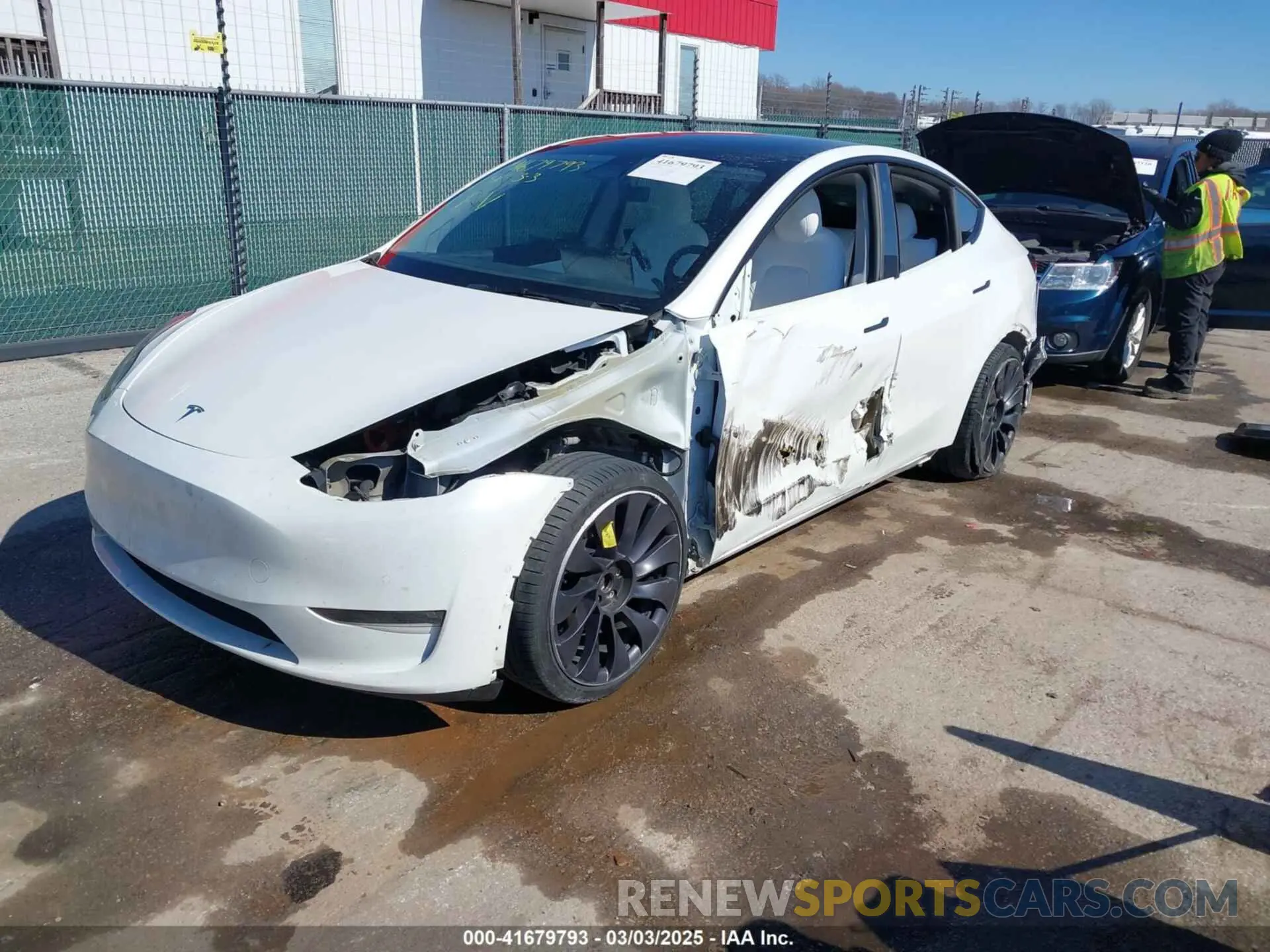 2 Photograph of a damaged car 5YJYGDEF8MF246658 TESLA MODEL Y 2021