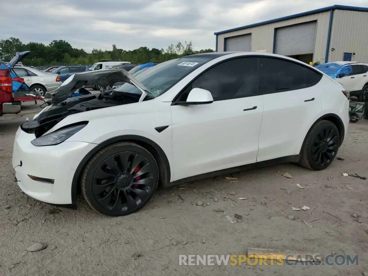 1 Photograph of a damaged car 5YJYGDEF8MF251682 TESLA MODEL Y 2021