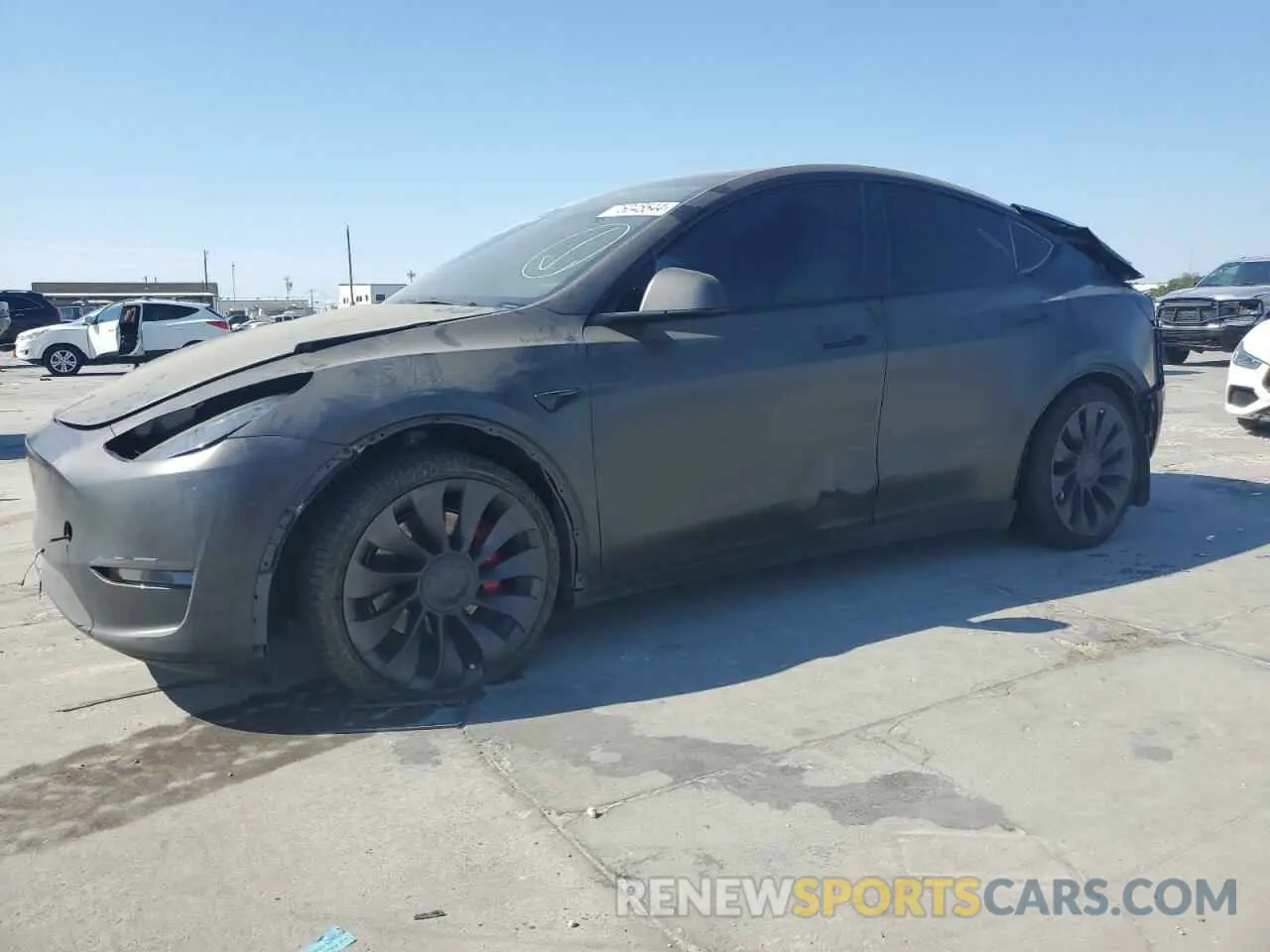 1 Photograph of a damaged car 5YJYGDEF8MF252122 TESLA MODEL Y 2021