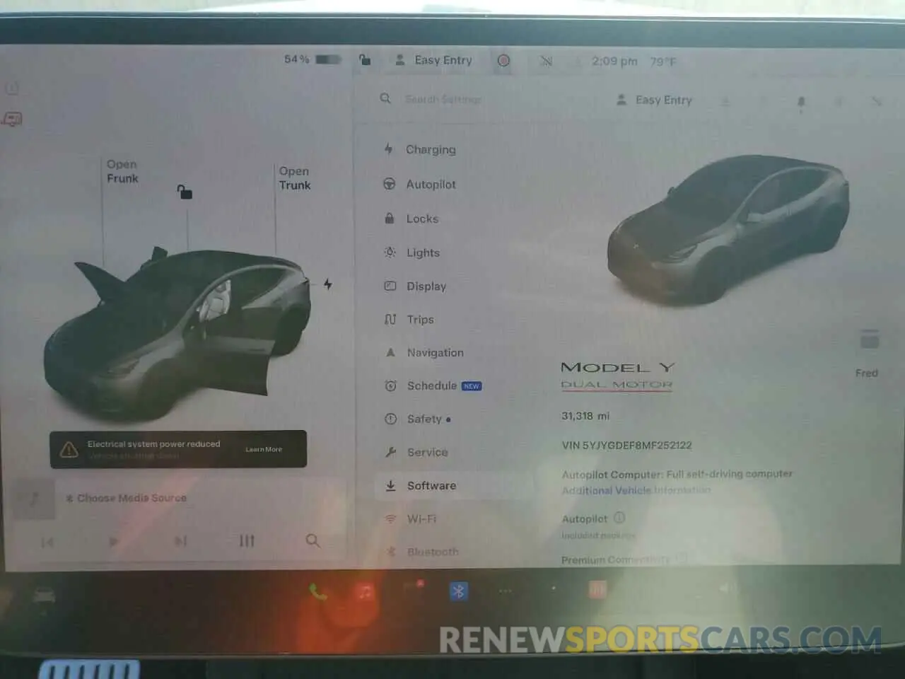 9 Photograph of a damaged car 5YJYGDEF8MF252122 TESLA MODEL Y 2021