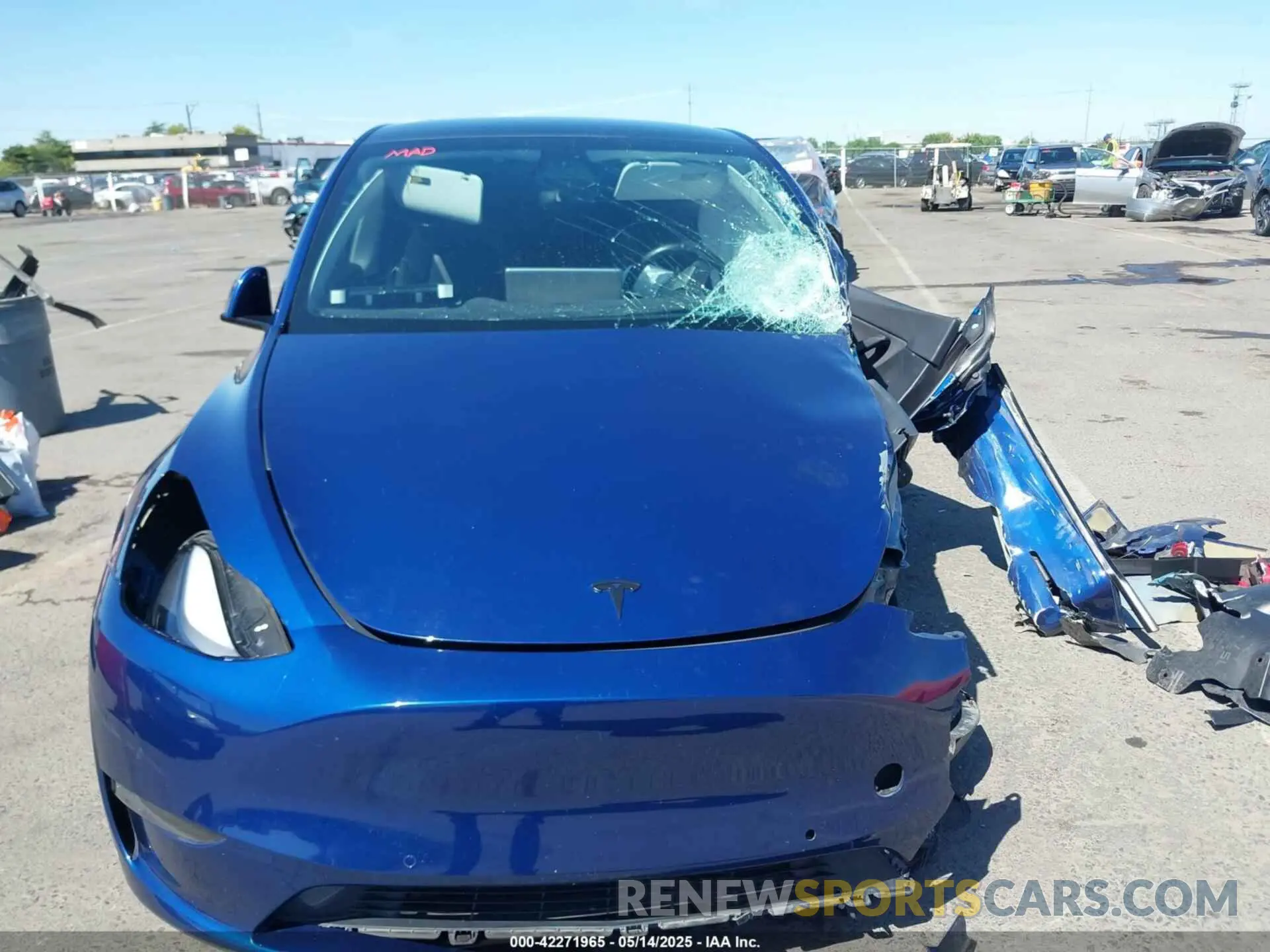 12 Photograph of a damaged car 5YJYGDEF8MF267574 TESLA MODEL Y 2021