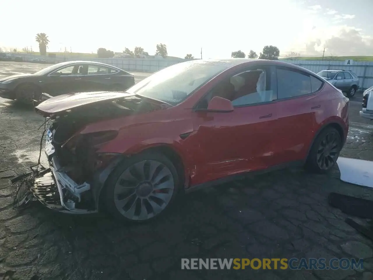 1 Photograph of a damaged car 5YJYGDEF8MF276050 TESLA MODEL Y 2021
