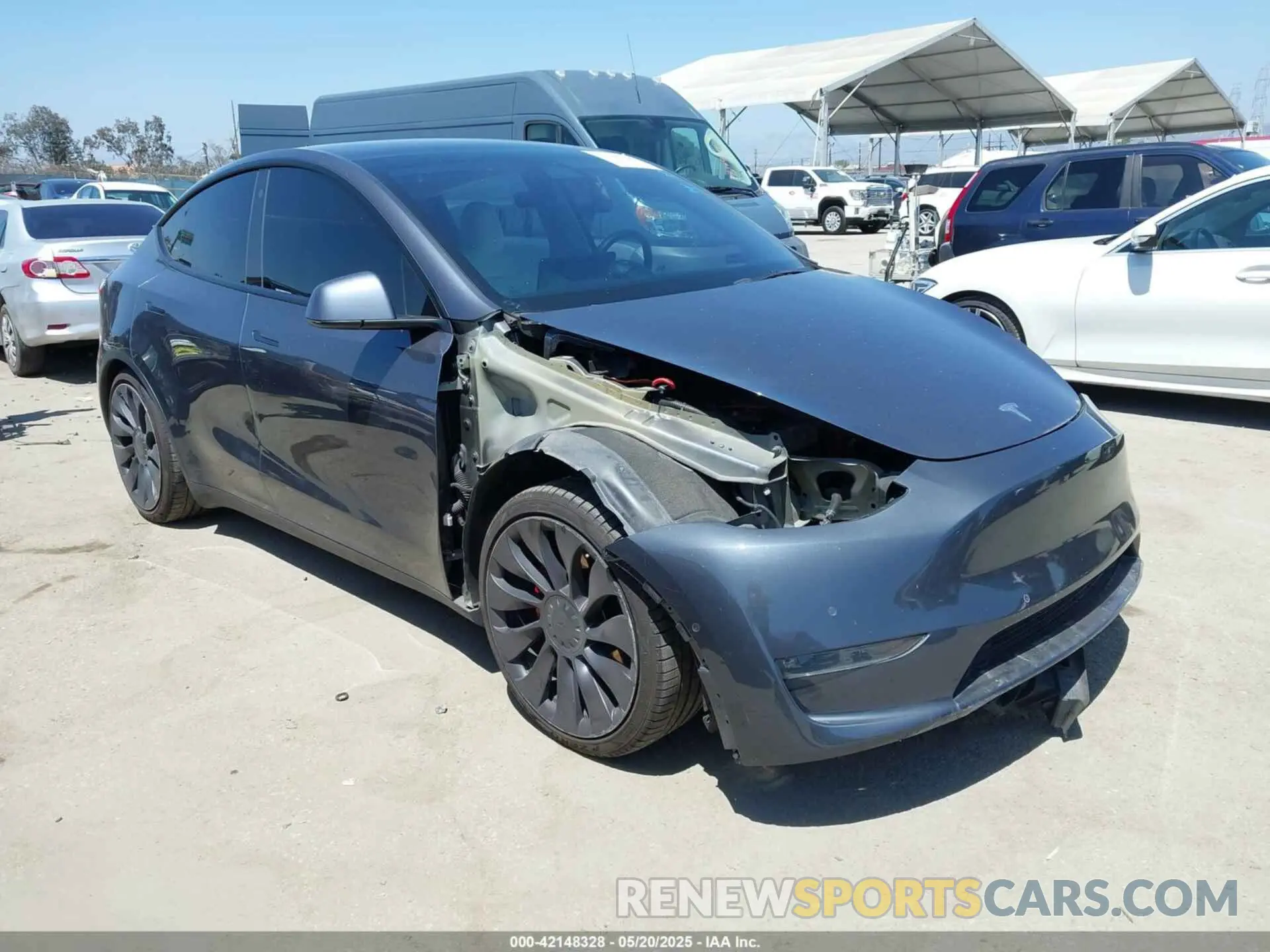 1 Photograph of a damaged car 5YJYGDEF9MF136847 TESLA MODEL Y 2021
