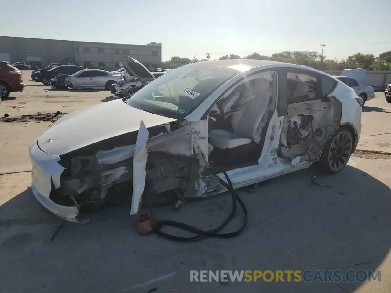1 Photograph of a damaged car 5YJYGDEF9MF211692 TESLA MODEL Y 2021
