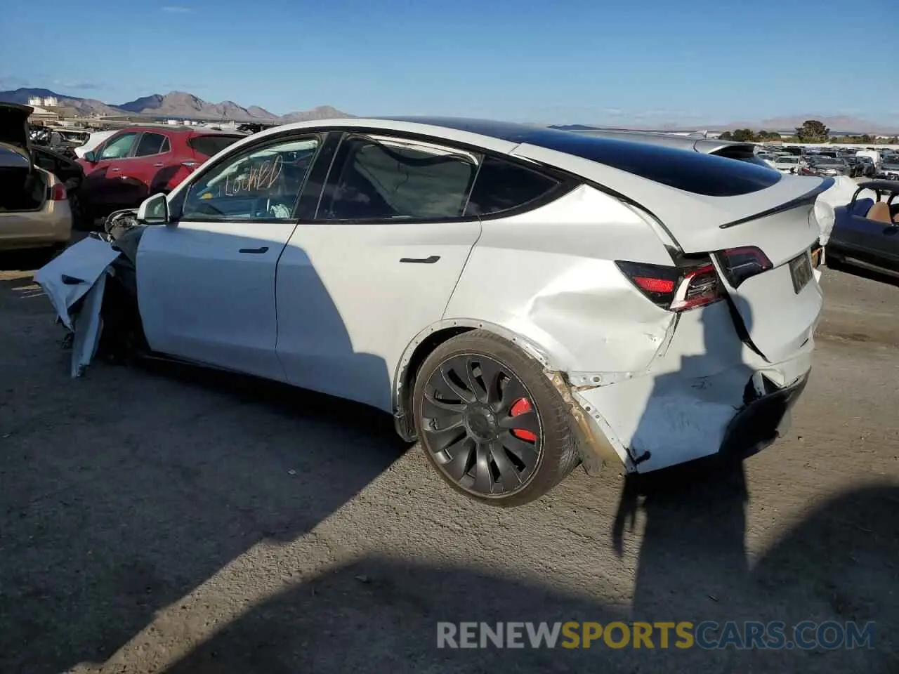 2 Photograph of a damaged car 5YJYGDEFXMF097928 TESLA MODEL Y 2021