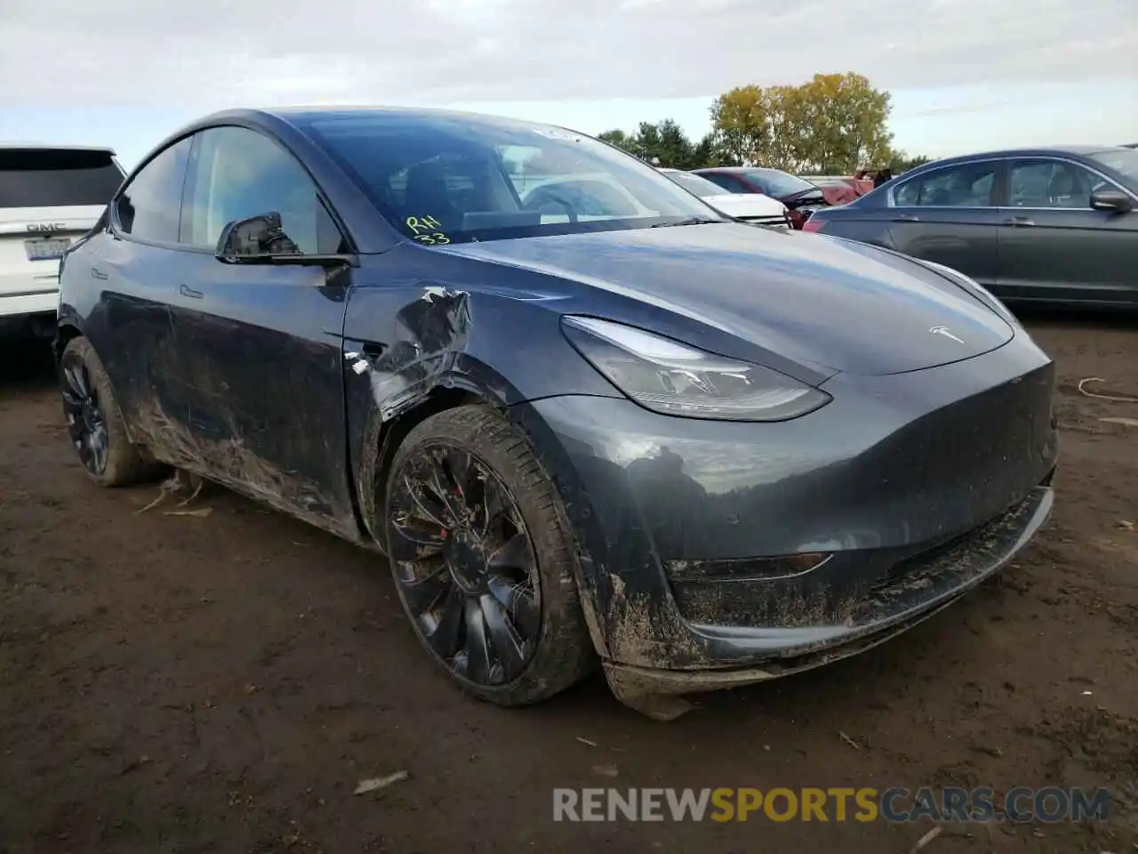 1 Photograph of a damaged car 5YJYGDEFXMF246189 TESLA MODEL Y 2021