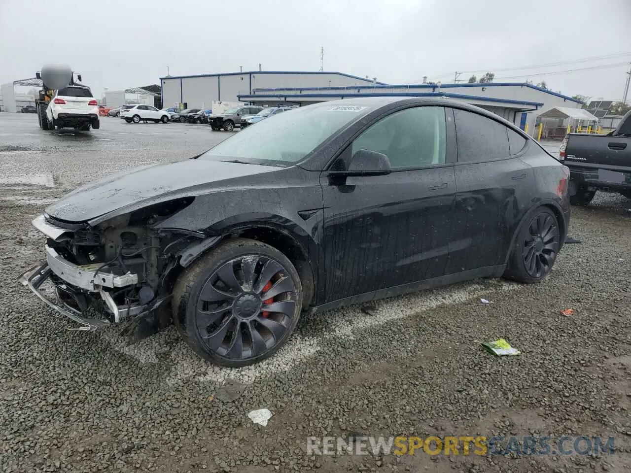 1 Photograph of a damaged car 5YJYGDEFXMF252400 TESLA MODEL Y 2021