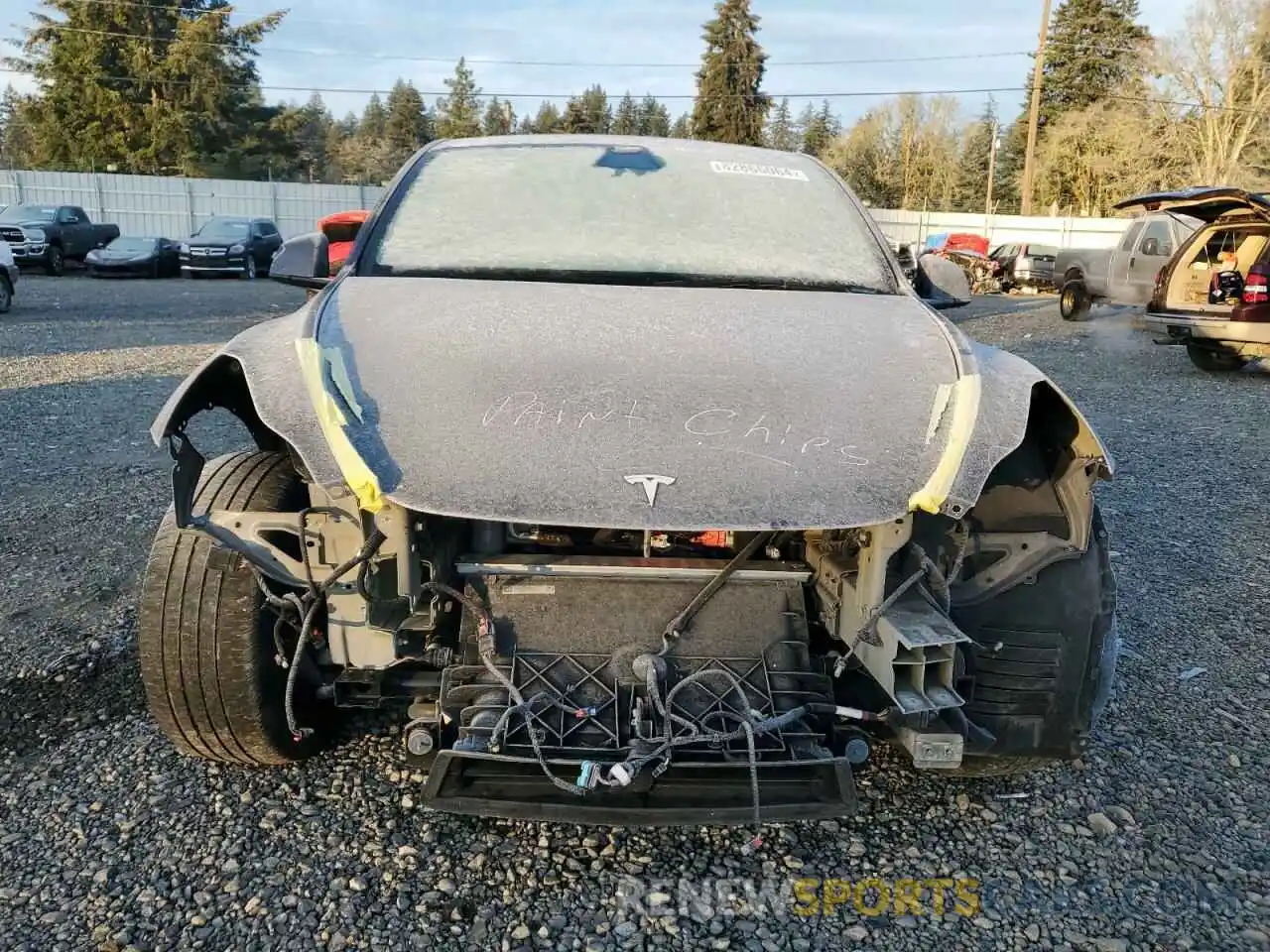 5 Photograph of a damaged car 7SAYGAEE0NF342178 TESLA MODEL Y 2022