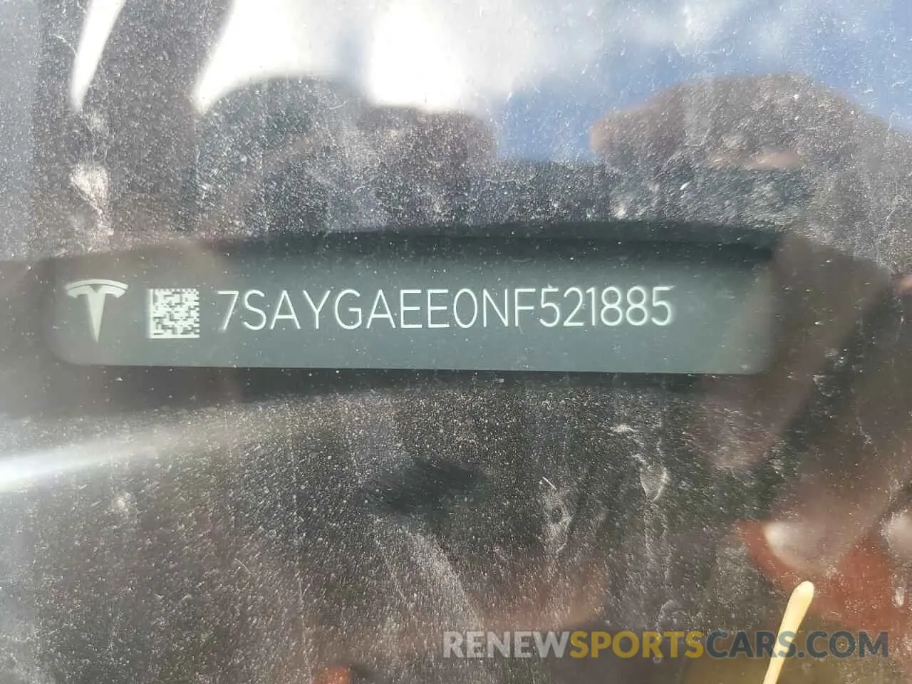12 Photograph of a damaged car 7SAYGAEE0NF521885 TESLA MODEL Y 2022