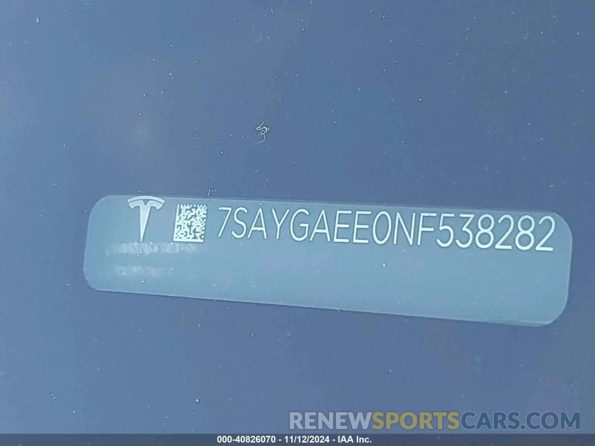 9 Photograph of a damaged car 7SAYGAEE0NF538282 TESLA MODEL Y 2022