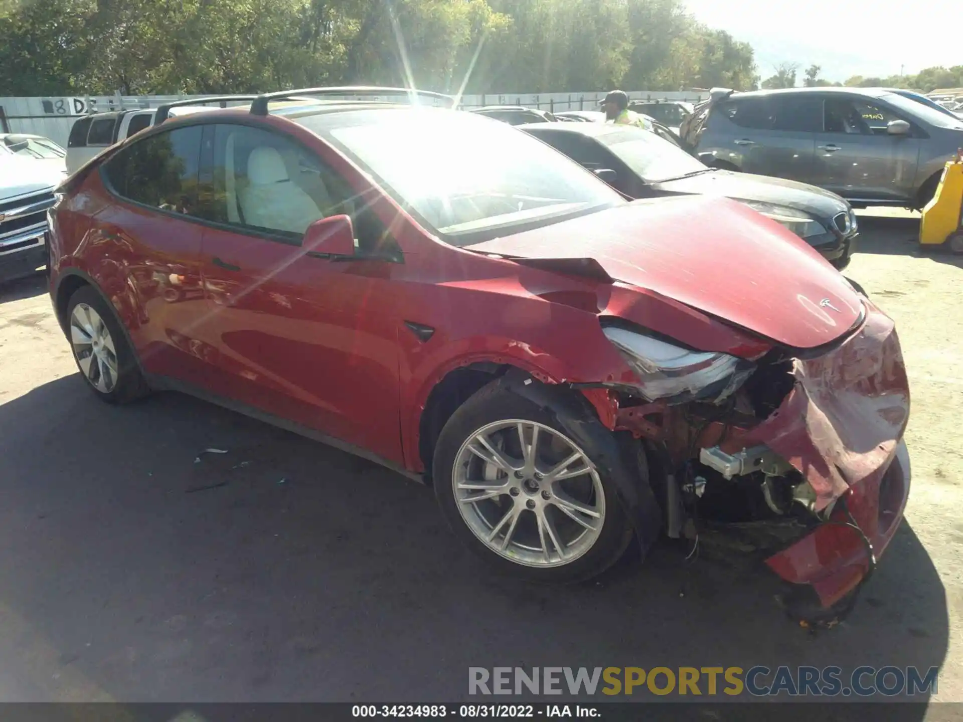 1 Photograph of a damaged car 7SAYGAEE1NF340004 TESLA MODEL Y 2022