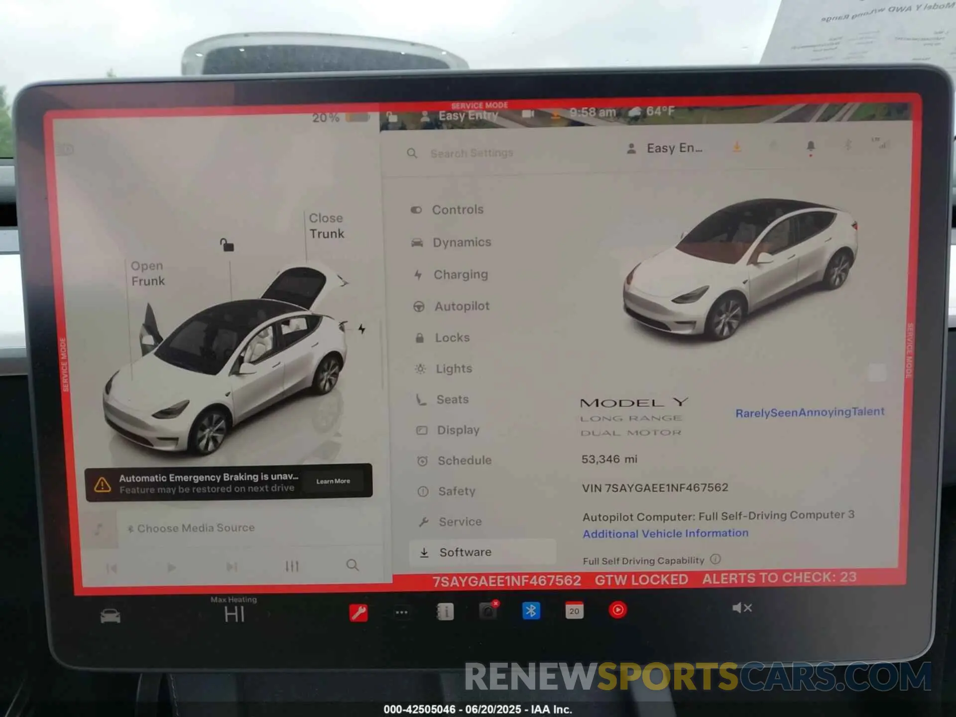 19 Photograph of a damaged car 7SAYGAEE1NF467562 TESLA MODEL Y 2022