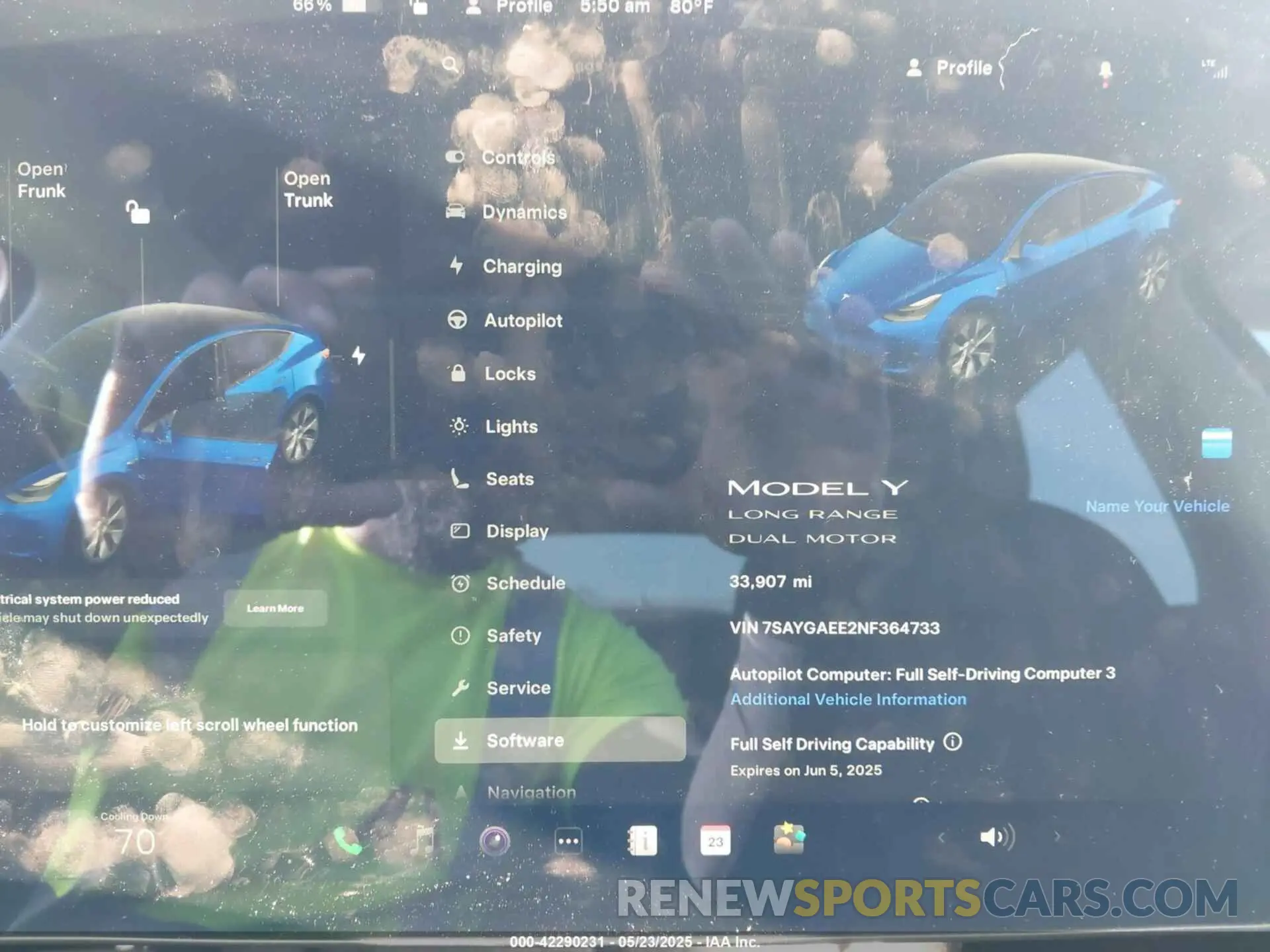 7 Photograph of a damaged car 7SAYGAEE2NF364733 TESLA MODEL Y 2022