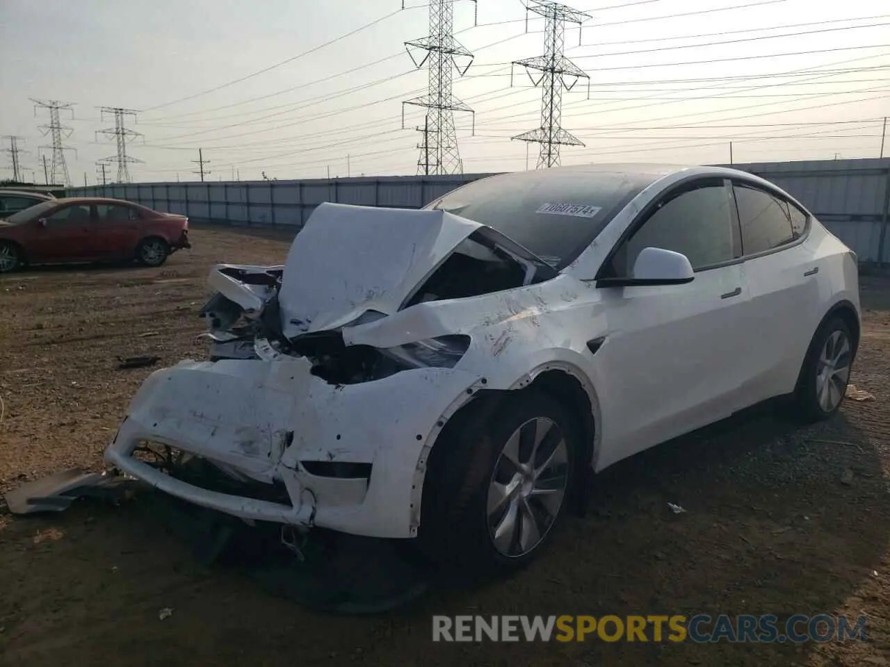 1 Photograph of a damaged car 7SAYGAEE2NF383055 TESLA MODEL Y 2022