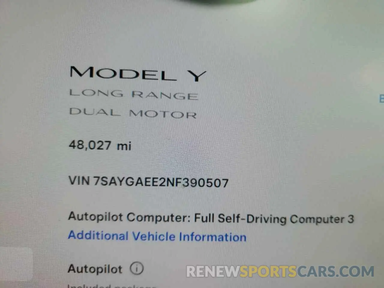 9 Photograph of a damaged car 7SAYGAEE2NF390507 TESLA MODEL Y 2022