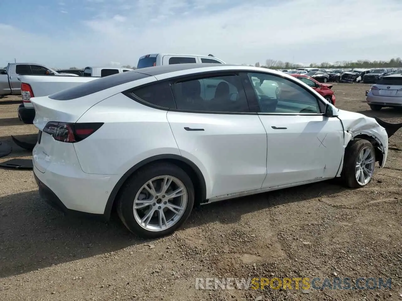 3 Photograph of a damaged car 7SAYGAEE2NF465173 TESLA MODEL Y 2022