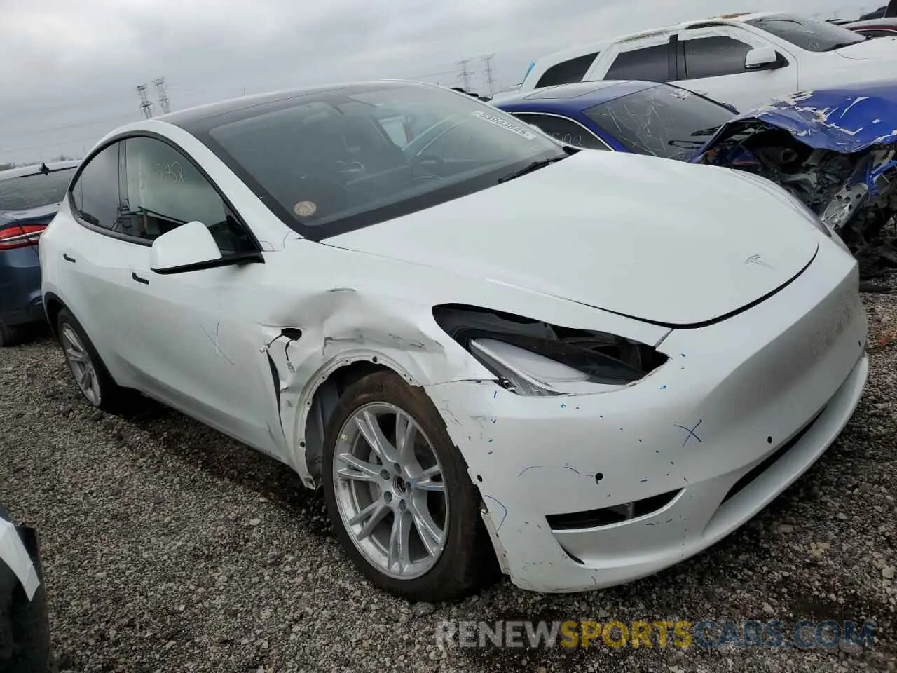 4 Photograph of a damaged car 7SAYGAEE2NF465173 TESLA MODEL Y 2022