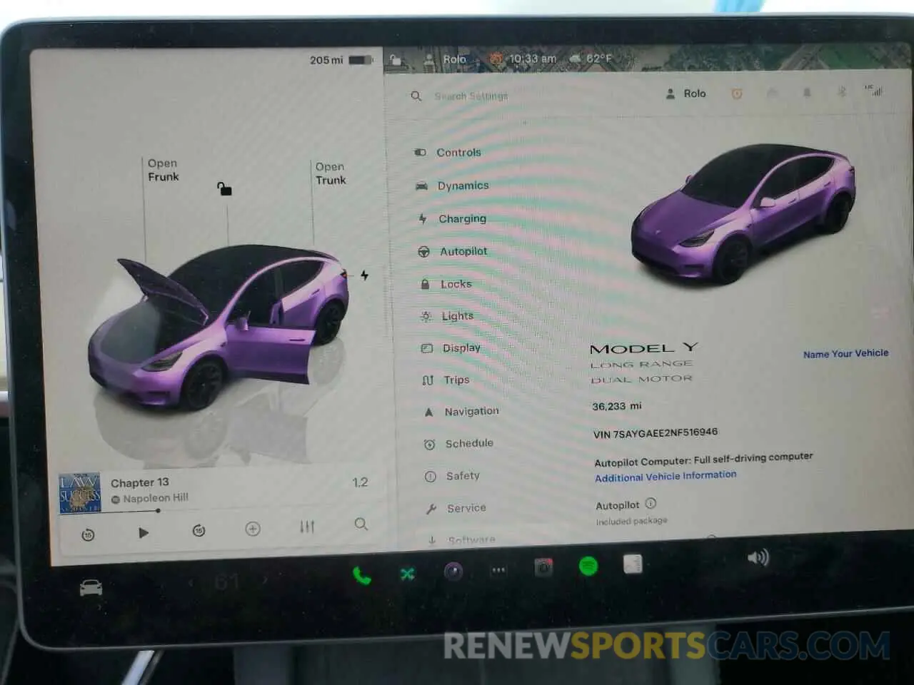 9 Photograph of a damaged car 7SAYGAEE2NF516946 TESLA MODEL Y 2022