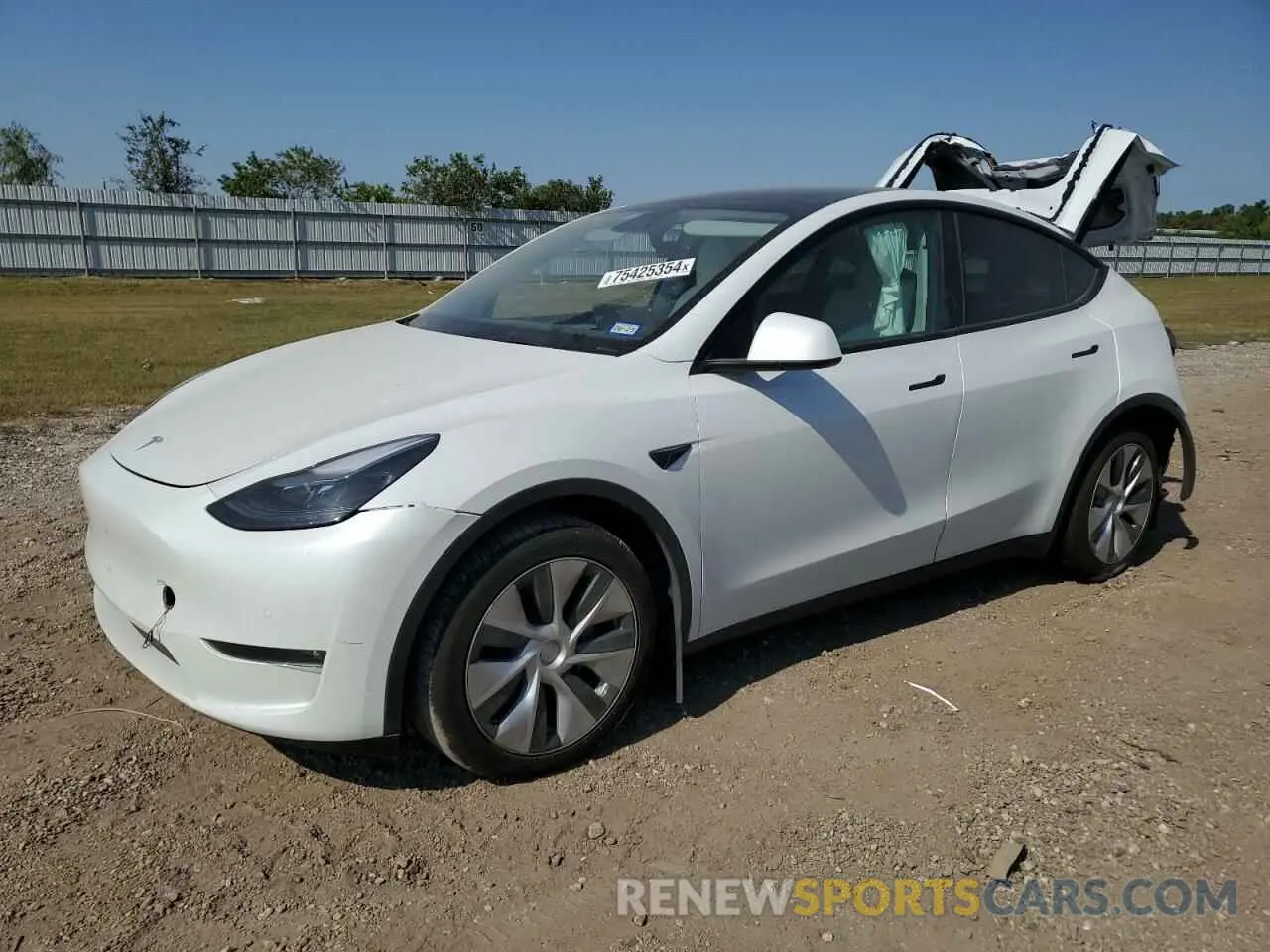 1 Photograph of a damaged car 7SAYGAEE2NF561515 TESLA MODEL Y 2022
