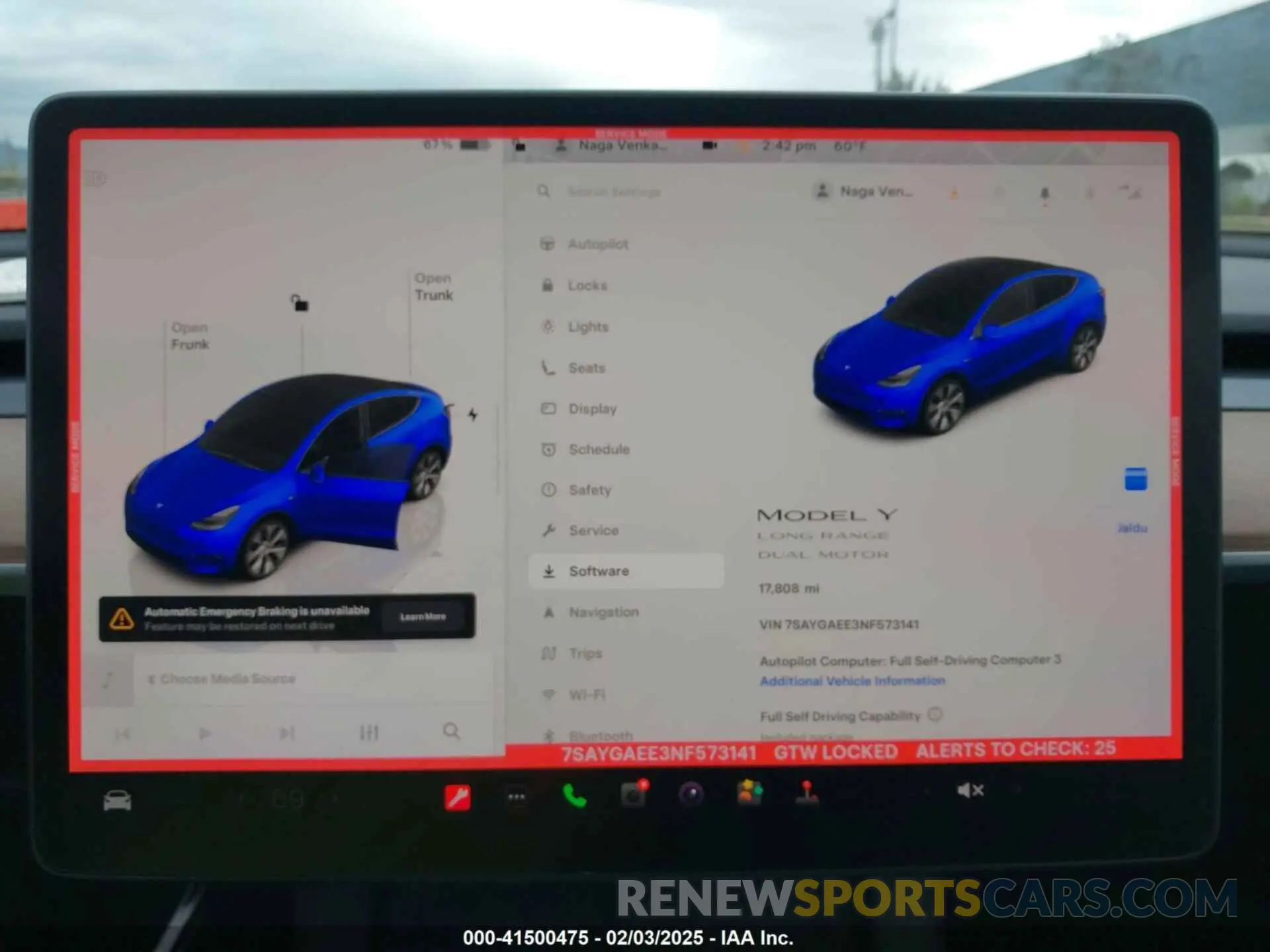 19 Photograph of a damaged car 7SAYGAEE3NF573141 TESLA MODEL Y 2022
