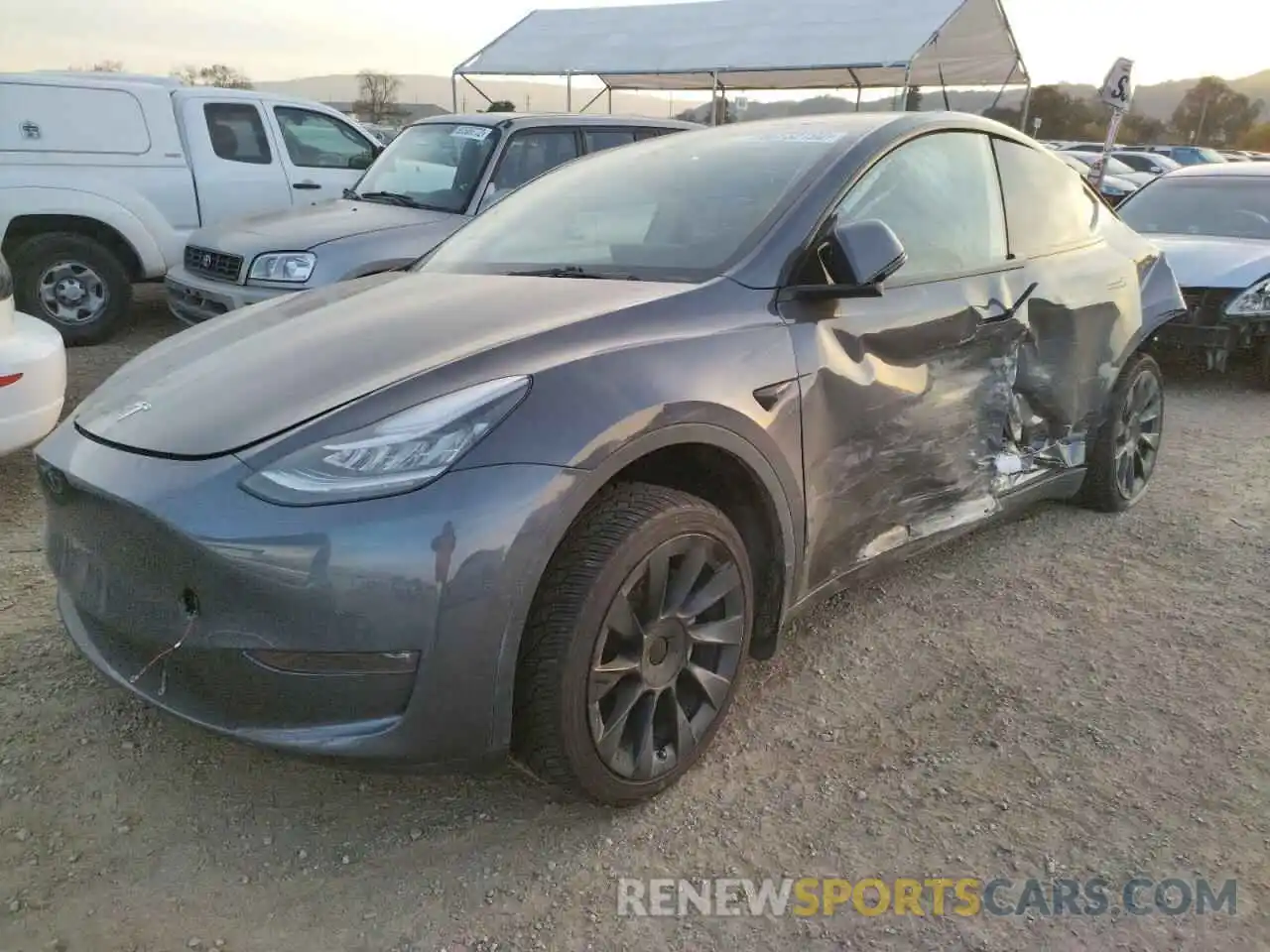 1 Photograph of a damaged car 7SAYGAEE4NF337940 TESLA MODEL Y 2022