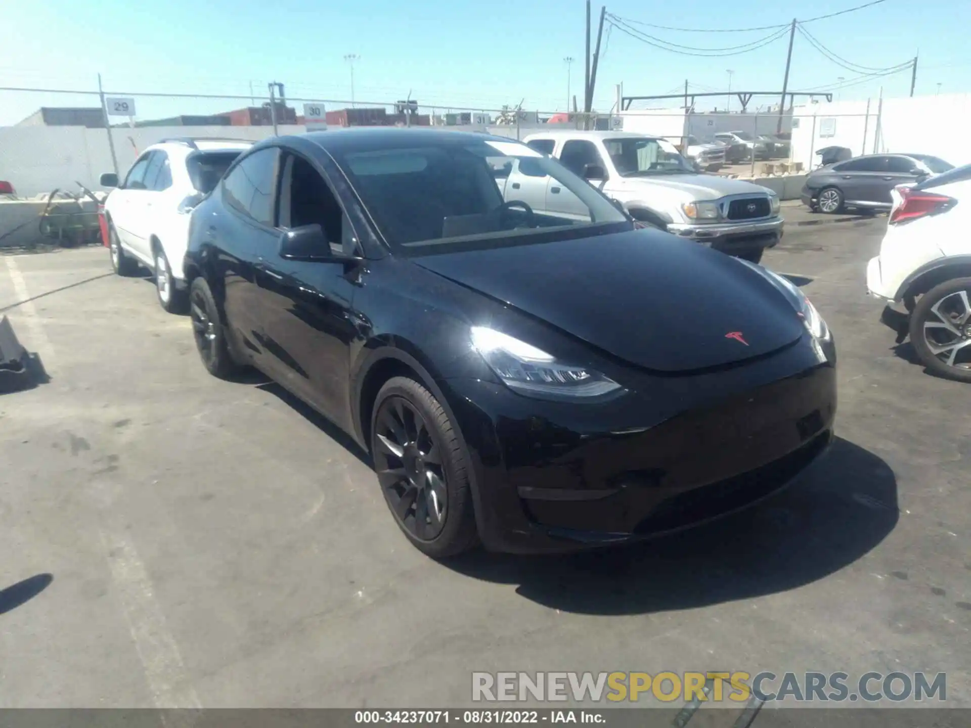 1 Photograph of a damaged car 7SAYGAEE4NF384563 TESLA MODEL Y 2022