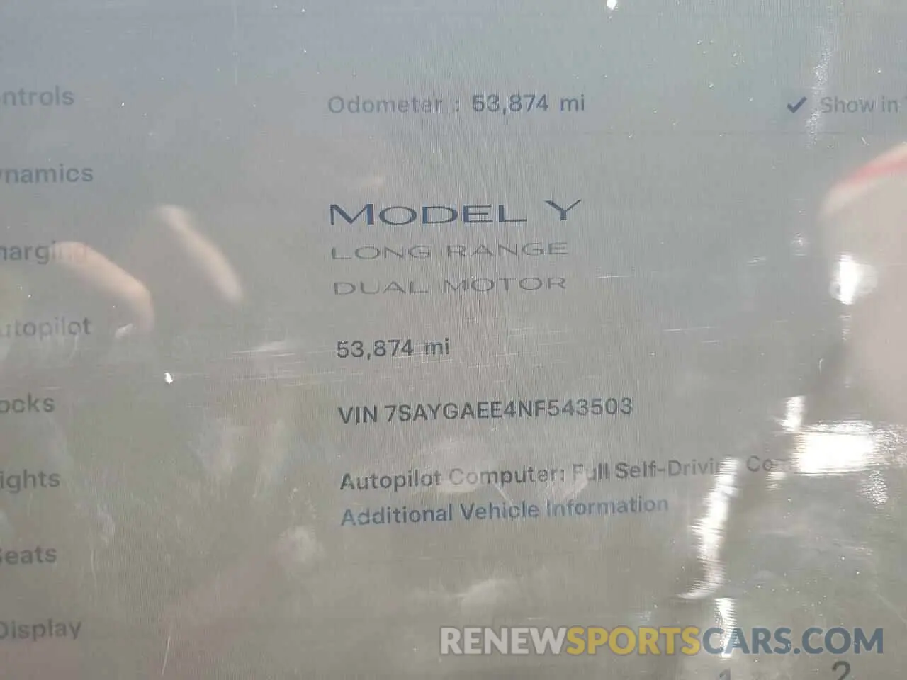 9 Photograph of a damaged car 7SAYGAEE4NF543503 TESLA MODEL Y 2022