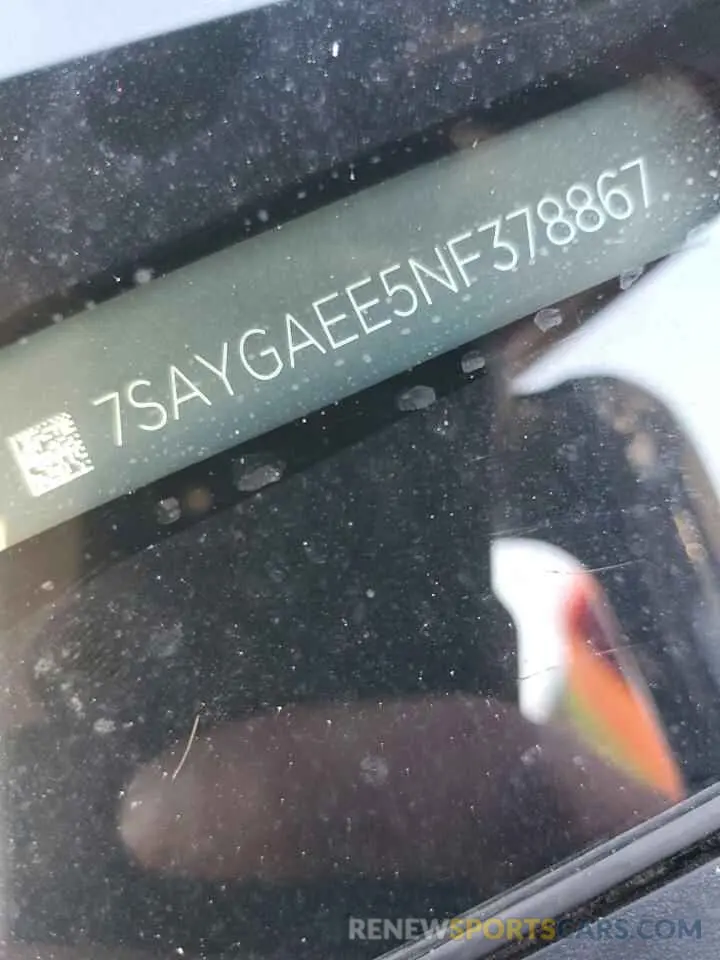12 Photograph of a damaged car 7SAYGAEE5NF378867 TESLA MODEL Y 2022
