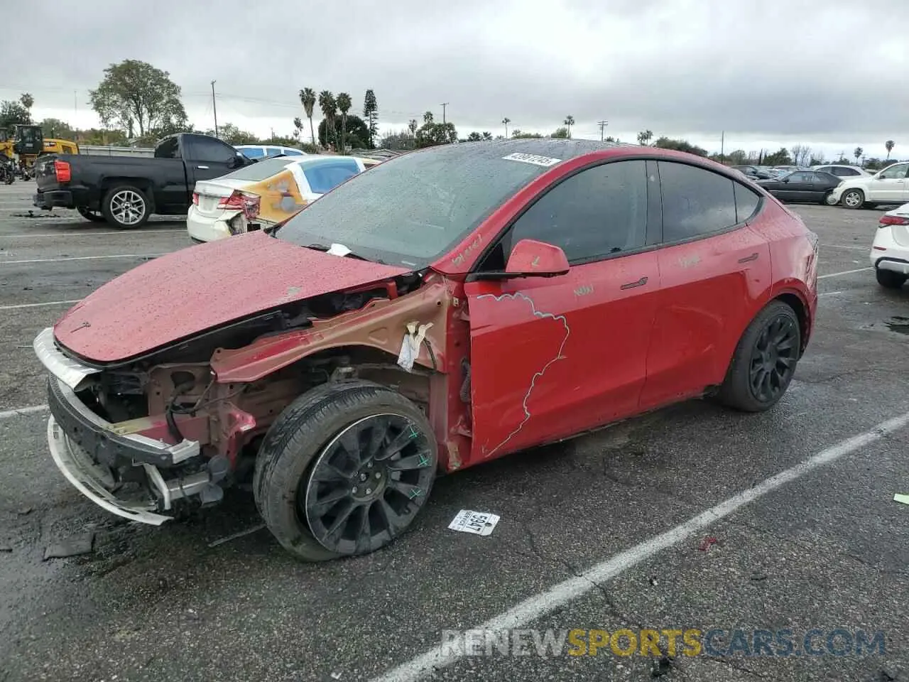 1 Photograph of a damaged car 7SAYGAEE6NF348163 TESLA MODEL Y 2022