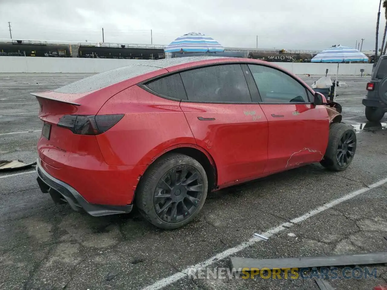 3 Photograph of a damaged car 7SAYGAEE6NF348163 TESLA MODEL Y 2022