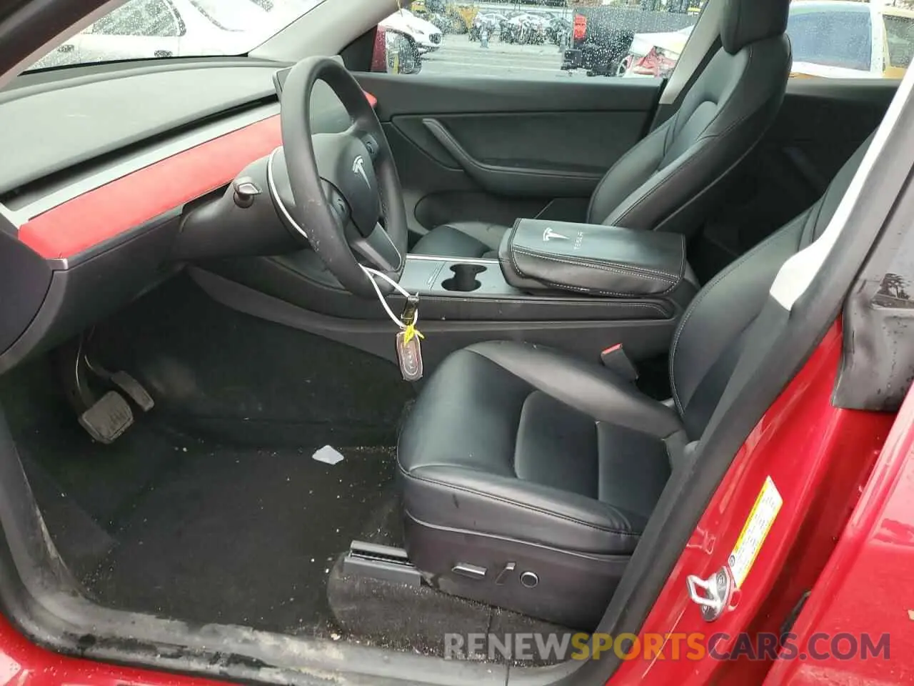 7 Photograph of a damaged car 7SAYGAEE6NF348163 TESLA MODEL Y 2022