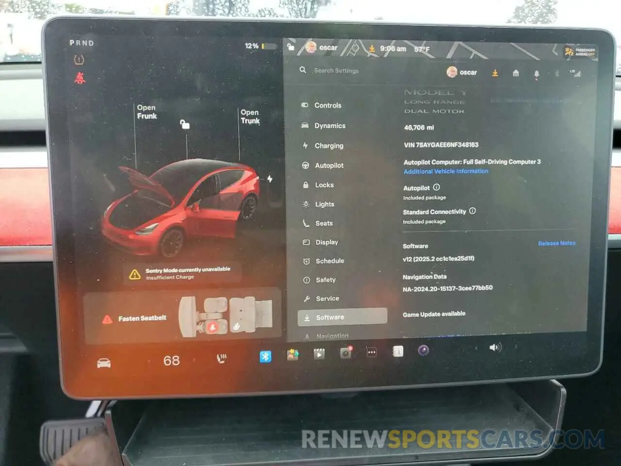 9 Photograph of a damaged car 7SAYGAEE6NF348163 TESLA MODEL Y 2022