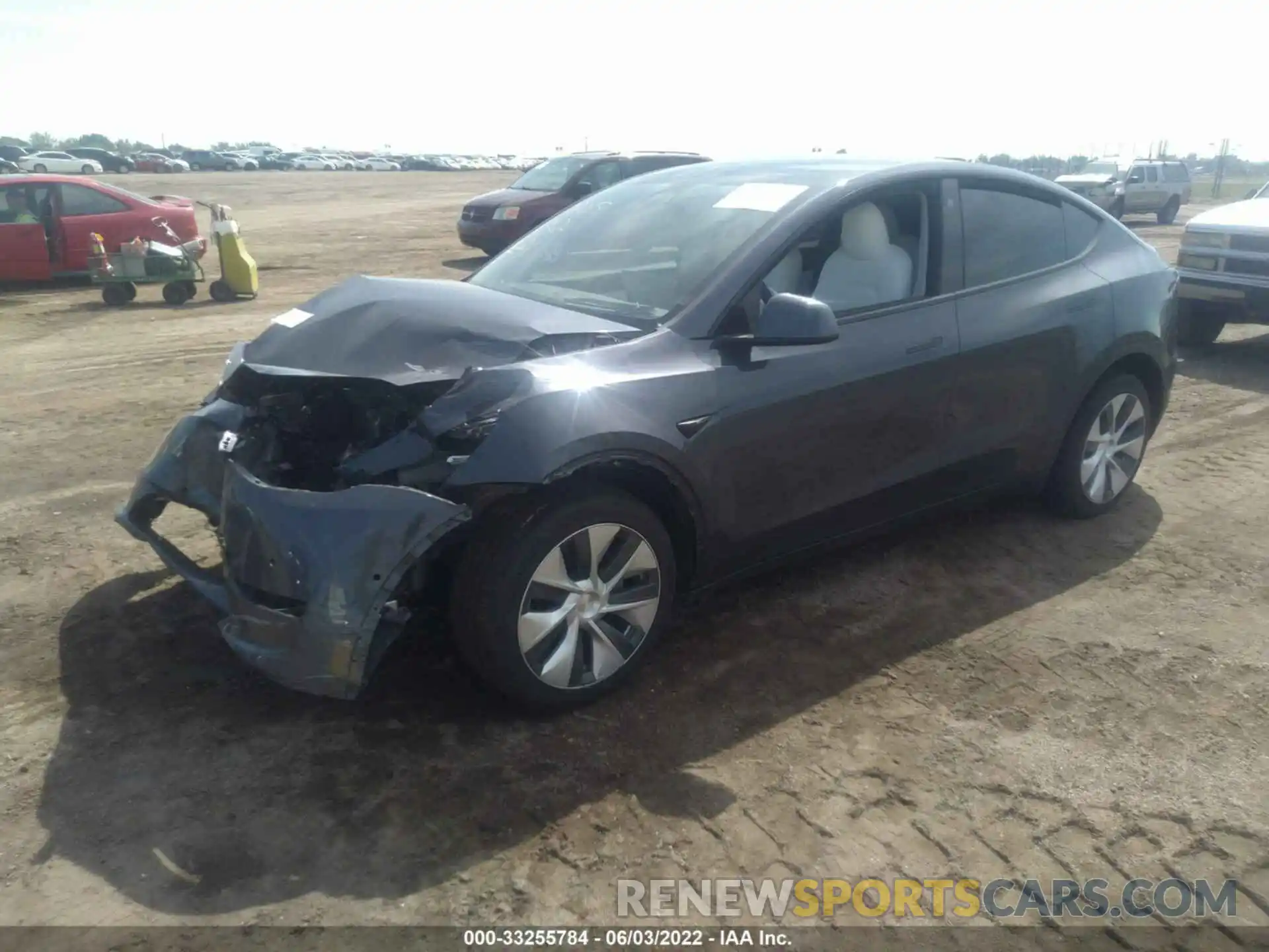 2 Photograph of a damaged car 7SAYGAEE6NF418907 TESLA MODEL Y 2022