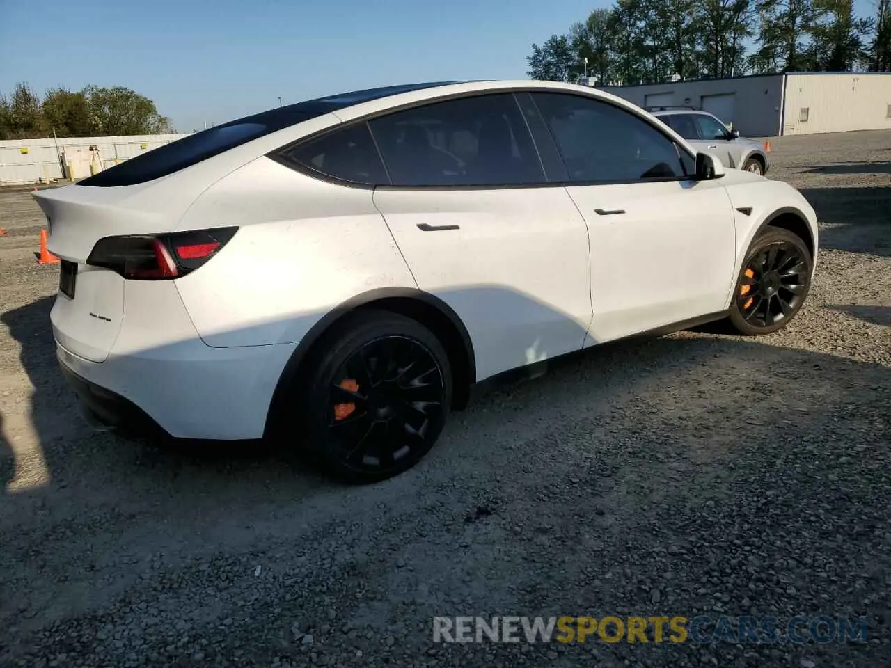 3 Photograph of a damaged car 7SAYGAEE7NF376795 TESLA MODEL Y 2022