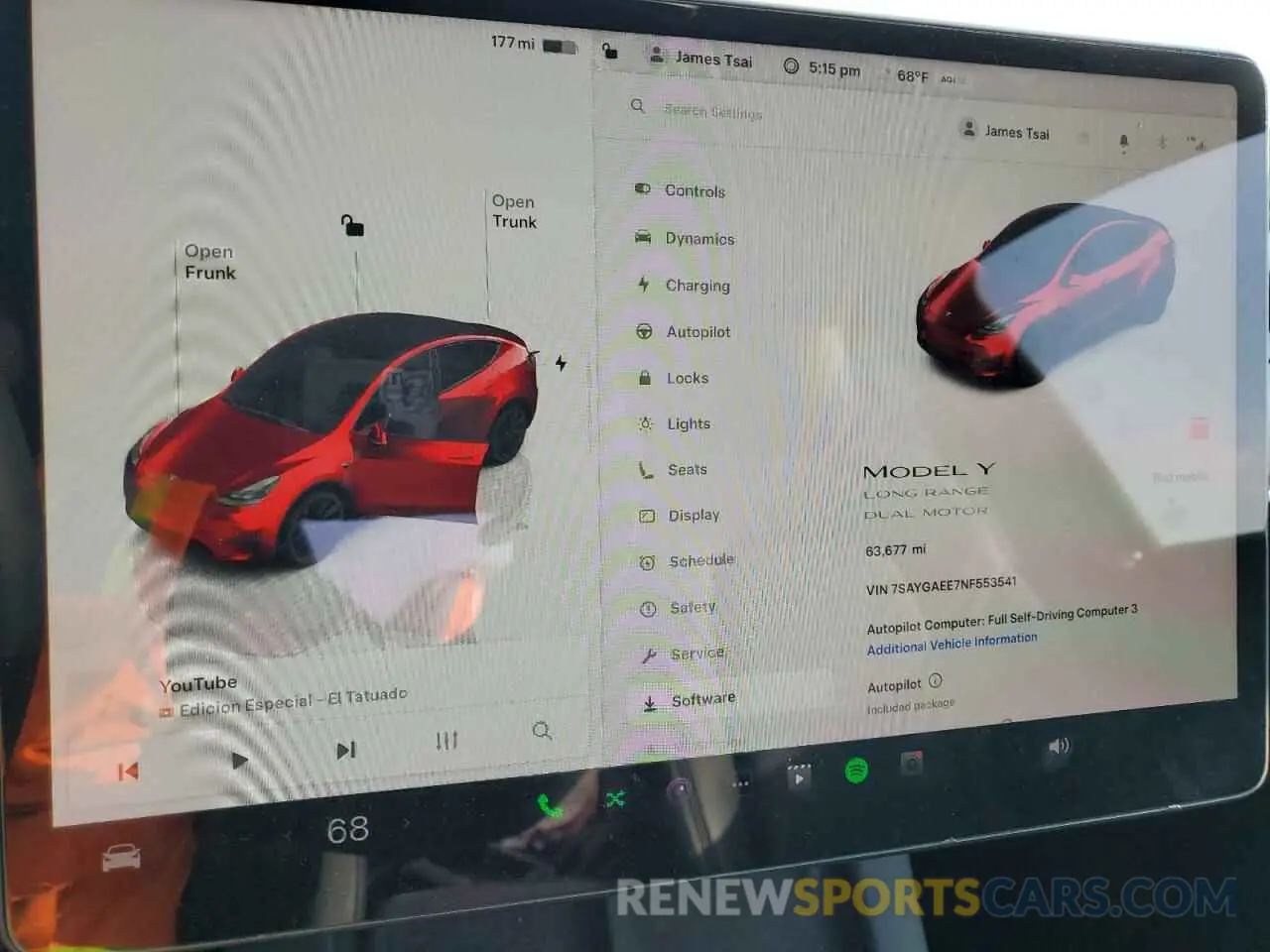 9 Photograph of a damaged car 7SAYGAEE7NF553541 TESLA MODEL Y 2022