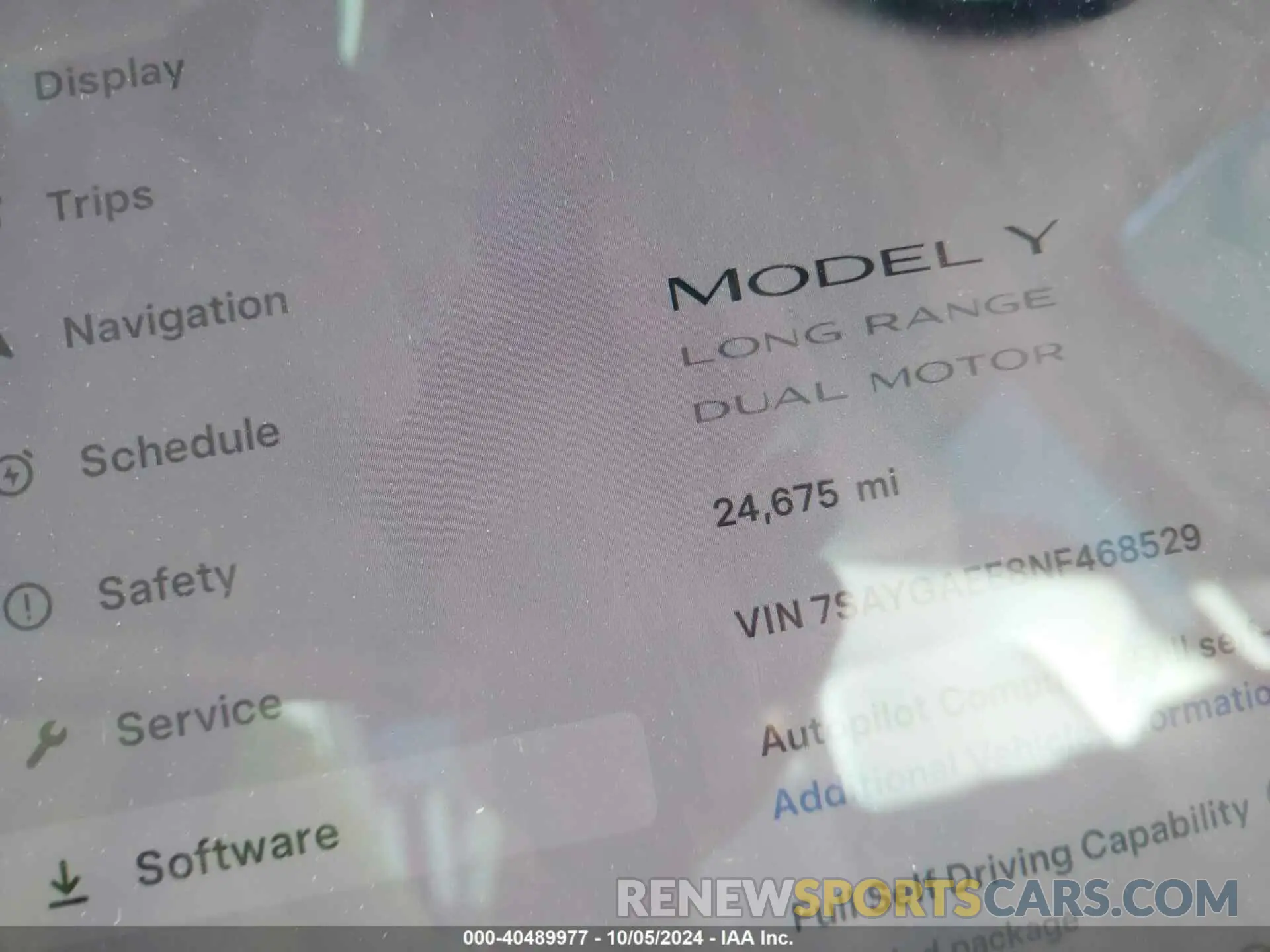 15 Photograph of a damaged car 7SAYGAEE8NF468529 TESLA MODEL Y 2022