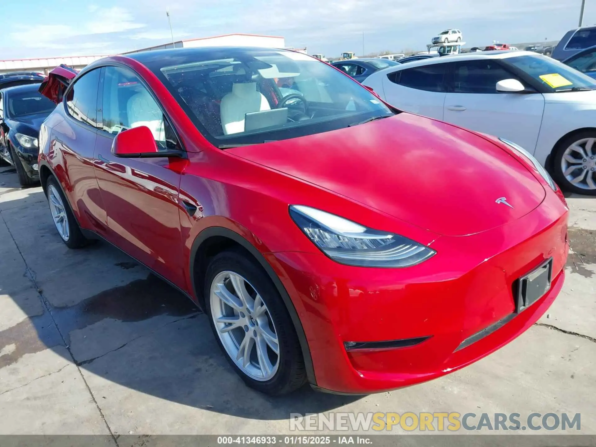 1 Photograph of a damaged car 7SAYGAEE8NF506843 TESLA MODEL Y 2022