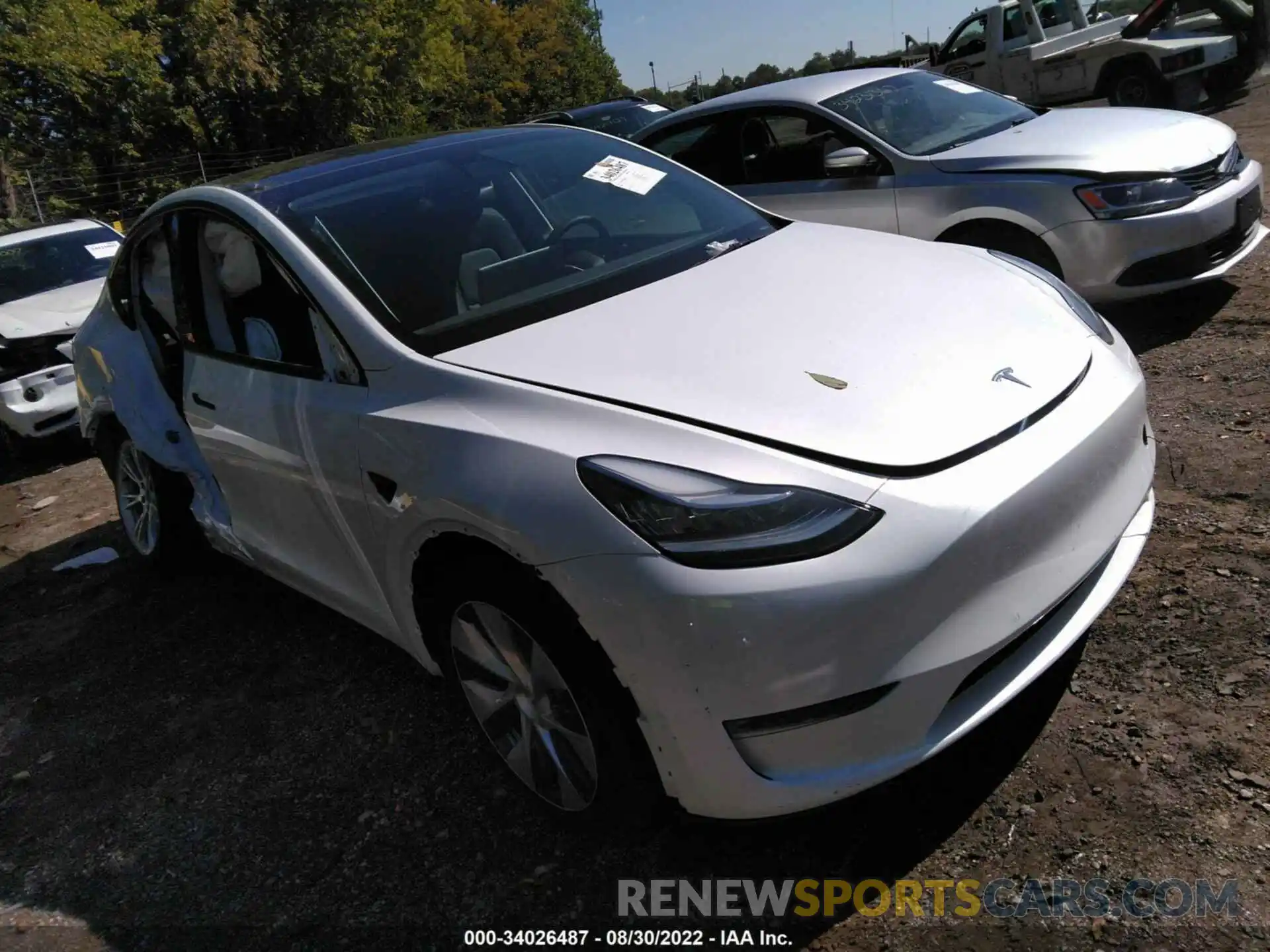 1 Photograph of a damaged car 7SAYGAEE9NF335861 TESLA MODEL Y 2022