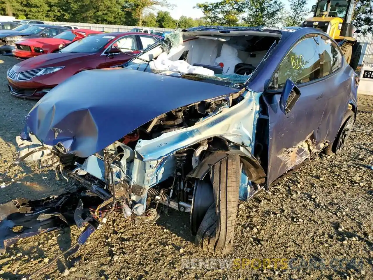 2 Photograph of a damaged car 7SAYGAEE9NF514949 TESLA MODEL Y 2022