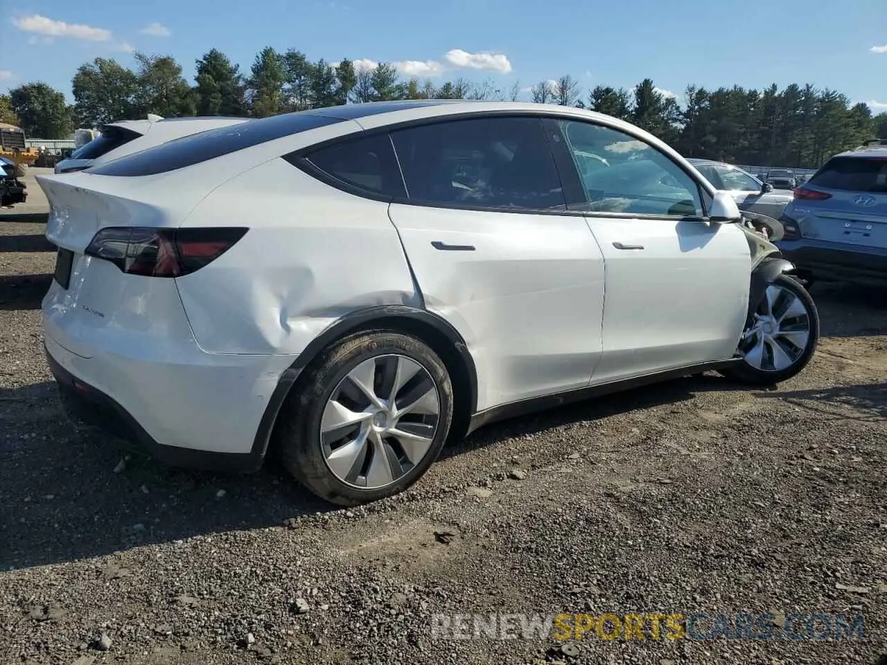 3 Photograph of a damaged car 7SAYGAEEXNF309334 TESLA MODEL Y 2022