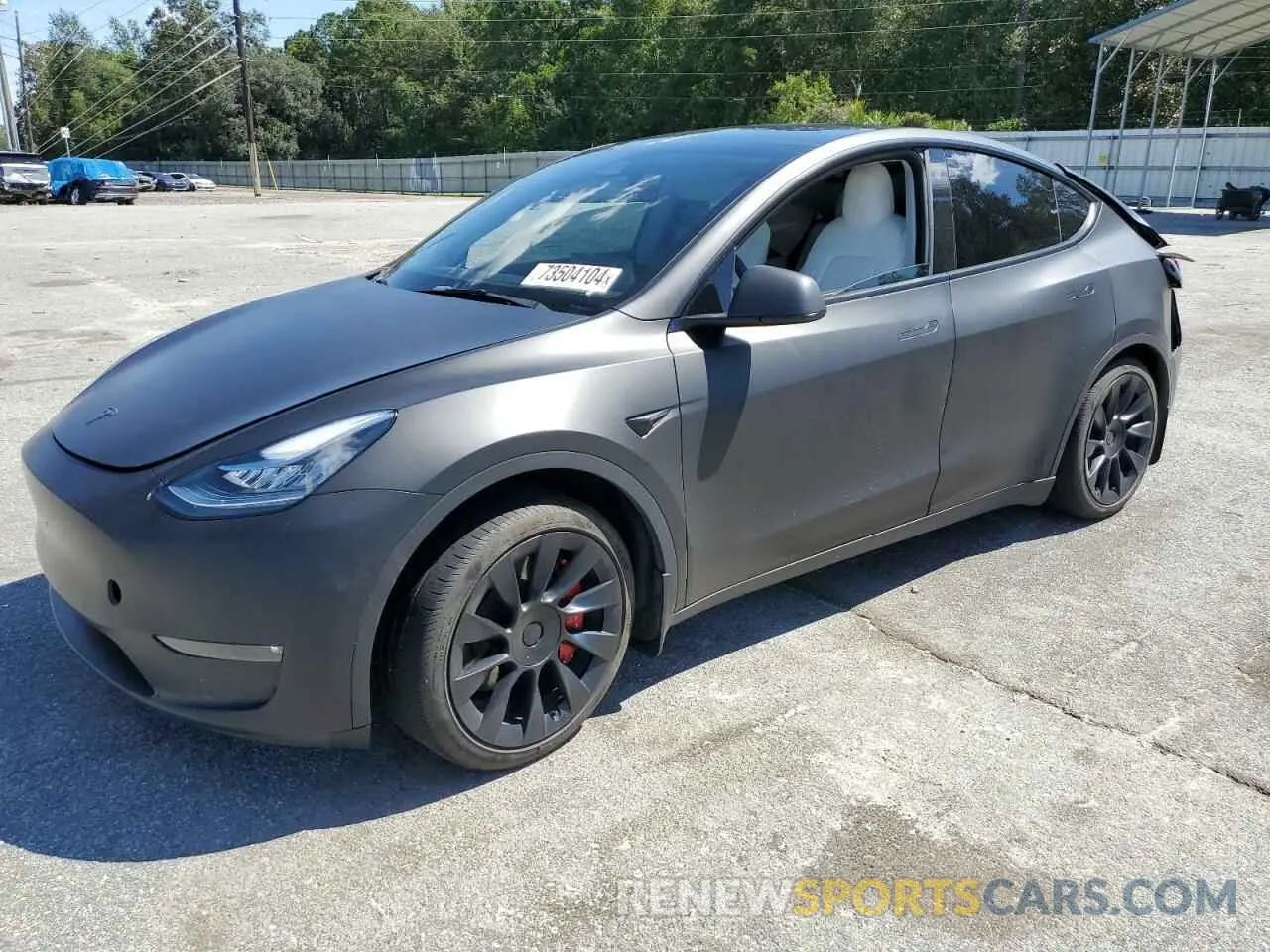 1 Photograph of a damaged car 7SAYGAEEXNF326814 TESLA MODEL Y 2022