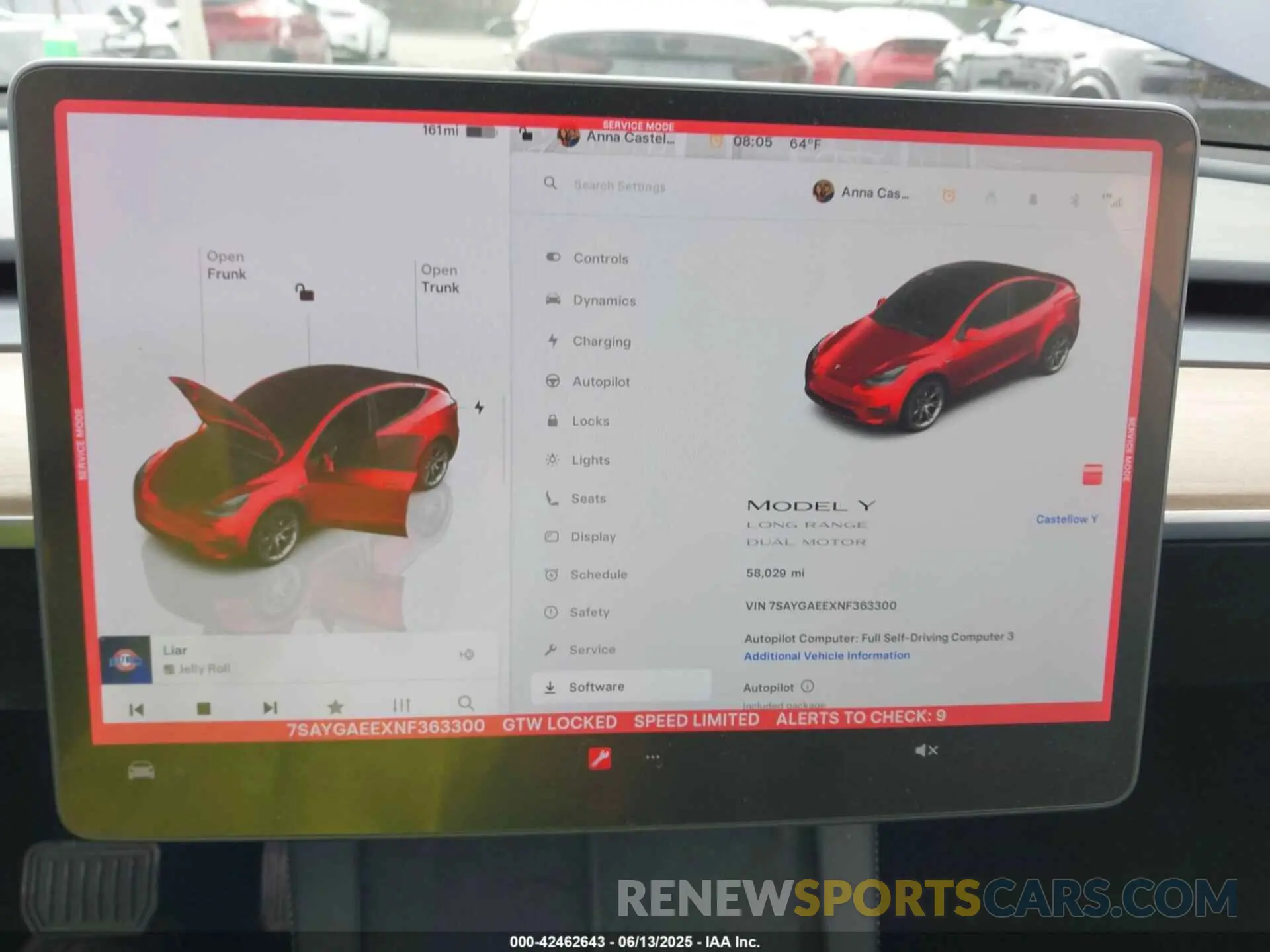 19 Photograph of a damaged car 7SAYGAEEXNF363300 TESLA MODEL Y 2022