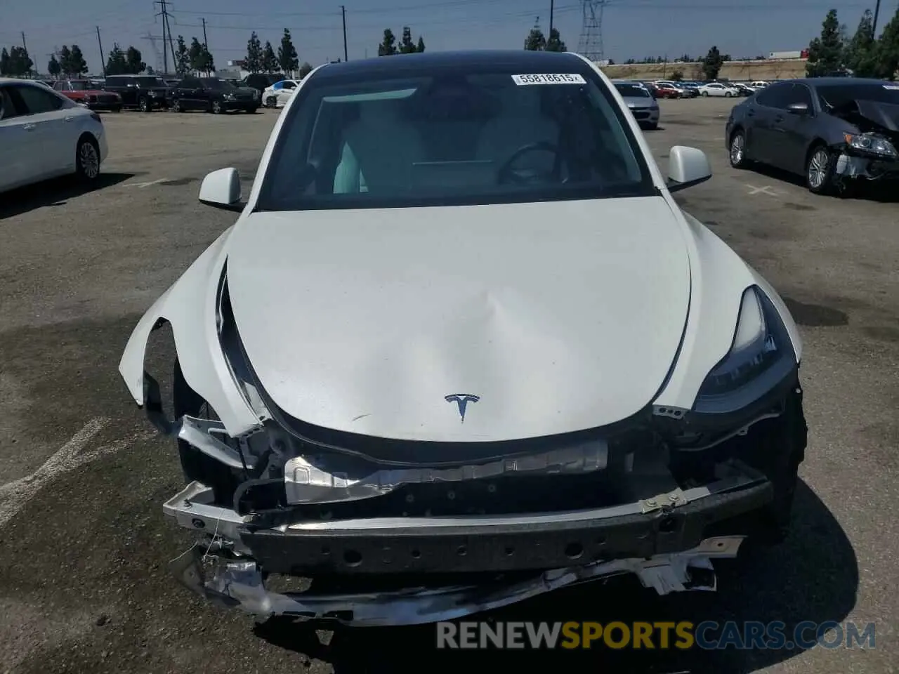 5 Photograph of a damaged car 7SAYGAEEXNF515978 TESLA MODEL Y 2022
